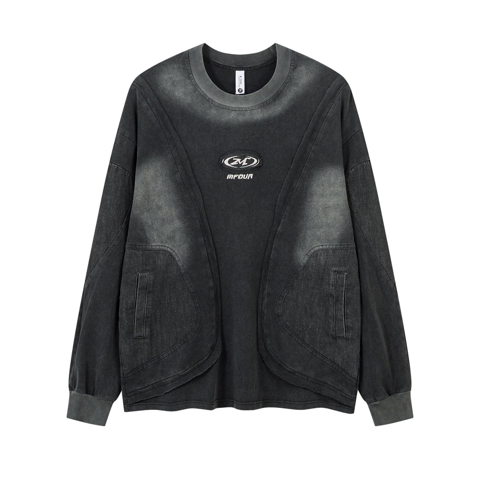 Japanese Brand Black Vintage Wash Men's Long Sleeve Sweatshirt Size US M / EU 48-50 / 2 - 1 Thumbnail