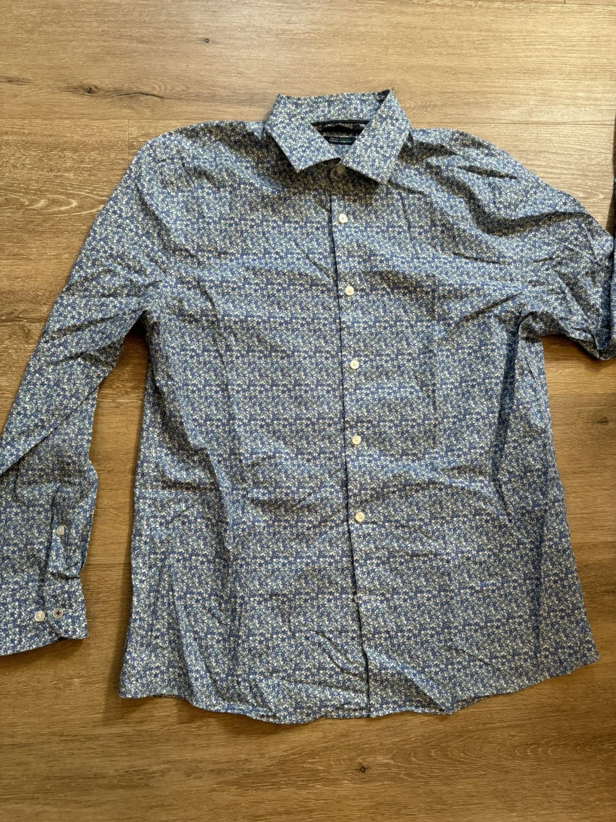 Tommy Hilfiger × Tommy Jeans × Vintage Floral All Over Print Tommy Button Up Dress Shirt Size US XL / EU 56 / 4 - 7 Thumbnail