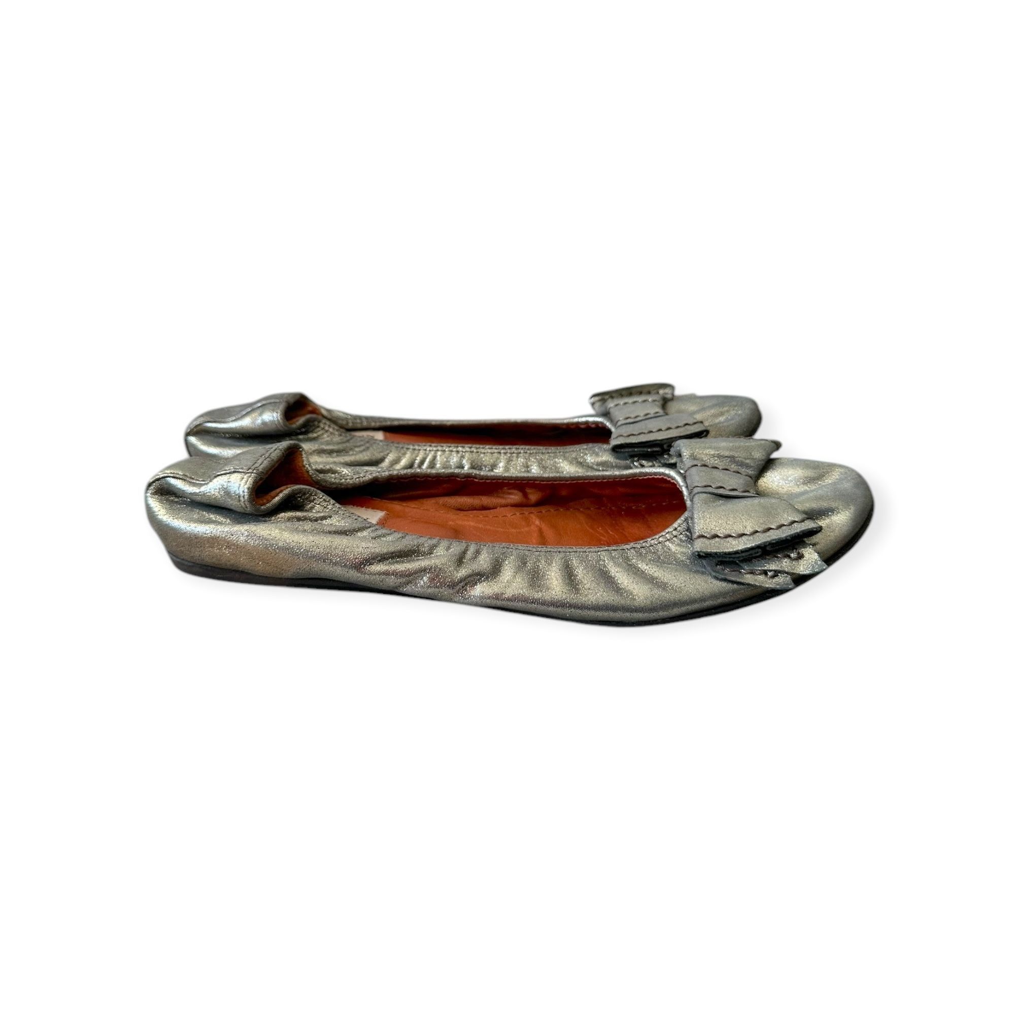 Lanvin Lanvin Classic Ballerina Flats with Oversized Bows. Pewter l Size US 9 / IT 39 - 5 Thumbnail