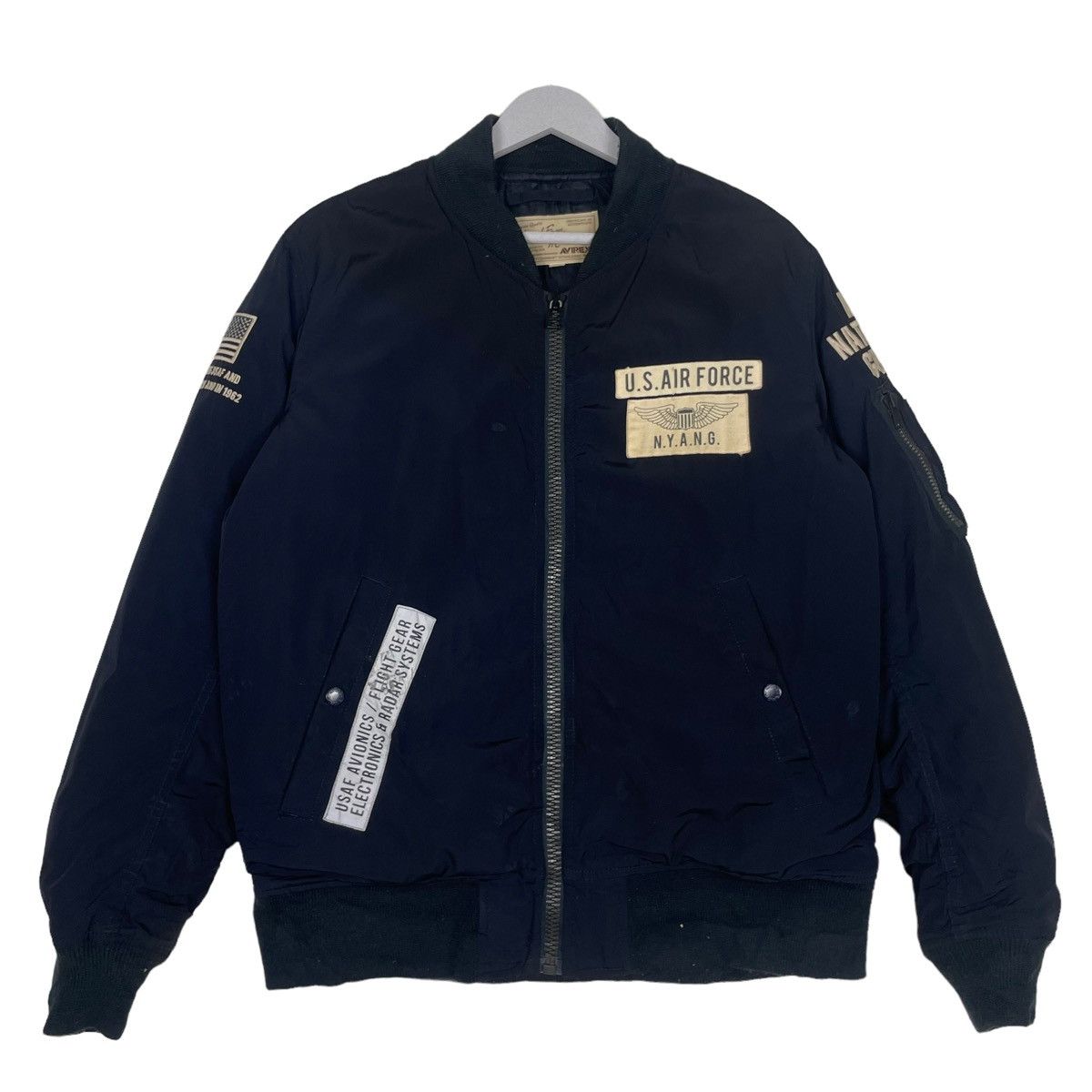 Avirex 💥AVIREX US FORCE FULL PATCH RIOT BOMBER Size US XL / EU 56 / 4 - 2 Thumbnail