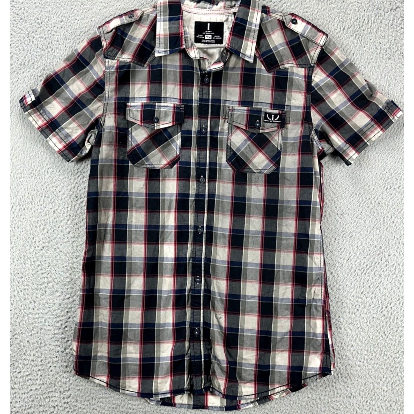 Vintage Jeans By Buffalo Button-Up Shirt Men Medium Plaid Western Cowboy Pocket NEW Size US M / EU 48-50 / 2 - 3 Thumbnail
