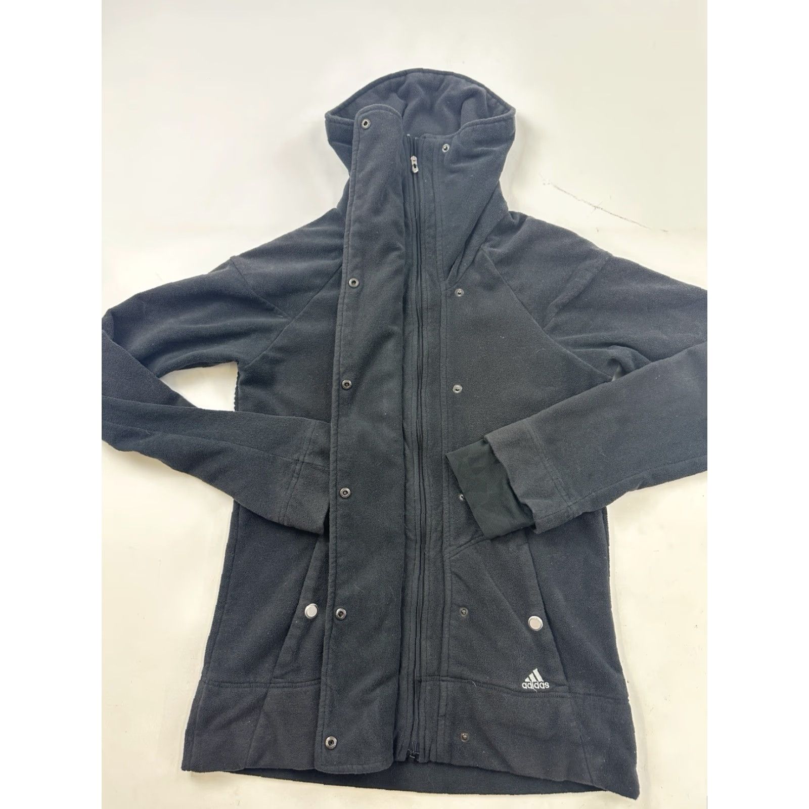 Adidas Adidas Jacket Womens Small Black Fleece Athleisure Turtleneck Full Zip Climawarm Size S / US 4 / IT 40 - 4 Thumbnail