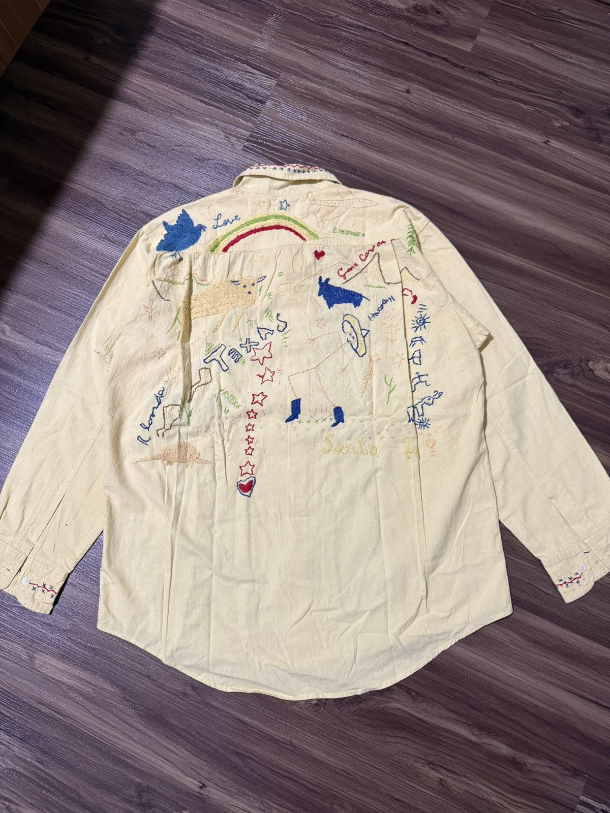 HOLLYWOOD RANCH MARKET Hollywood ranch market emboidired hand stitching shirt *rare Size US XXL / EU 58 / 5 - 6 Thumbnail