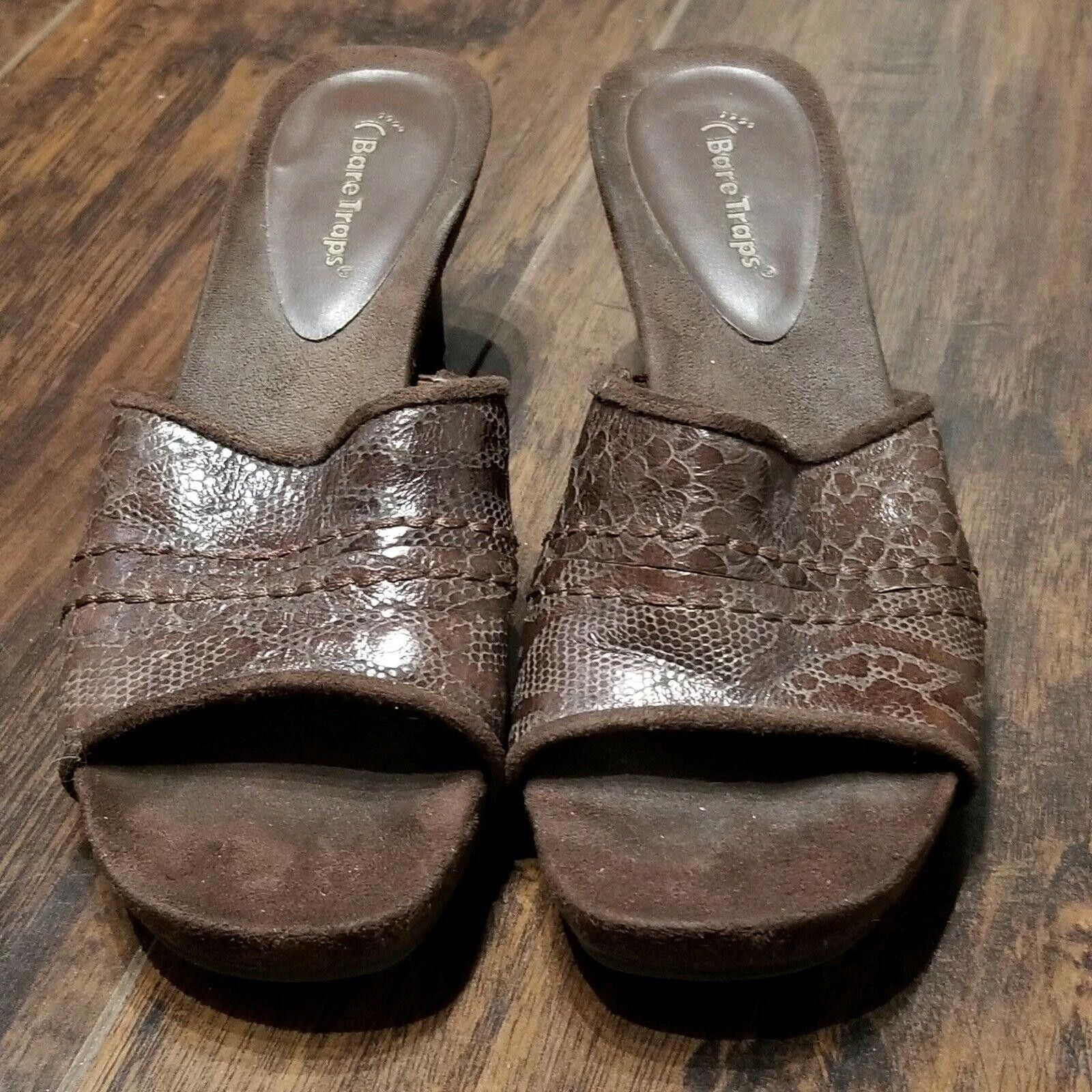 Designer Baretraps Sandals Size 8.5 Sydnee Brown Heel Size US 8.5 / IT 38.5 - 2 Thumbnail