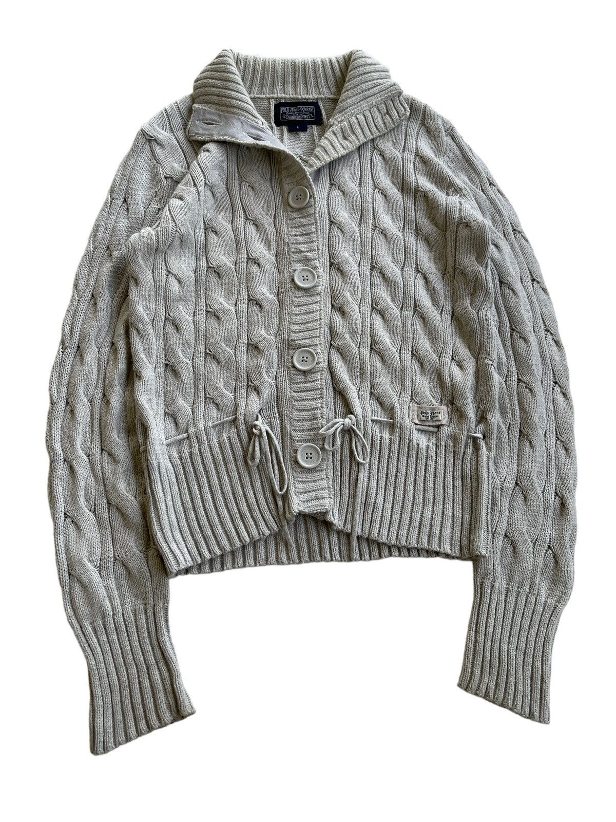 Polo Ralph Lauren Polo RL Cable Knitted Cardigan Jacket Size L / US 10 / IT 46 - 5 Thumbnail