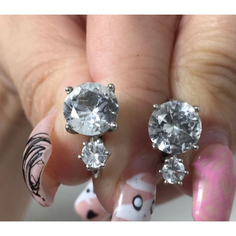 Other Women's Silver Tone Rhinestone Clip On Earrings Size ONE SIZE - 9 Thumbnail