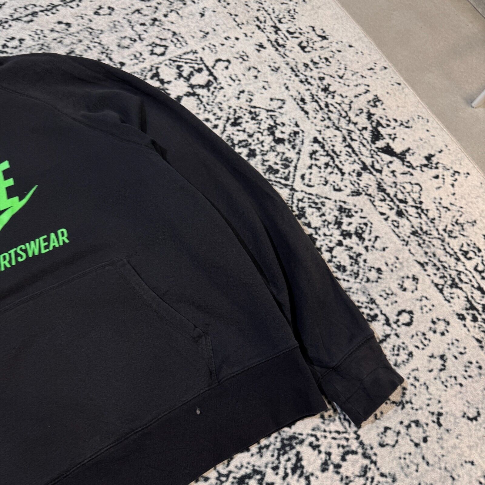 Nike × Vintage Nike Black Cotton Hoodie Size XL Y2k 90s Center Swoosh Size US XL / EU 56 / 4 - 6 Thumbnail