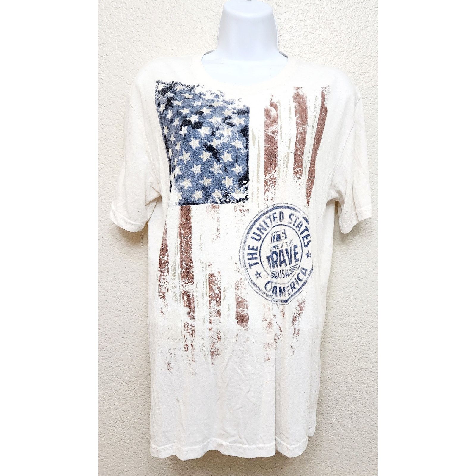Other Galt White Blue Faded American Flag Graphic T Shirt Medium Size US M / EU 48-50 / 2 - 1 Thumbnail