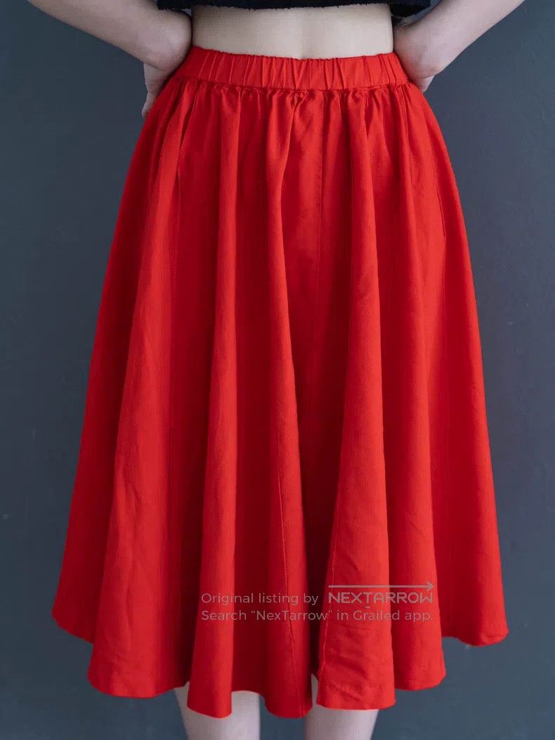 Other Comme Des Garcons size XS Red spliced half skirt Size 23" - 6 Thumbnail