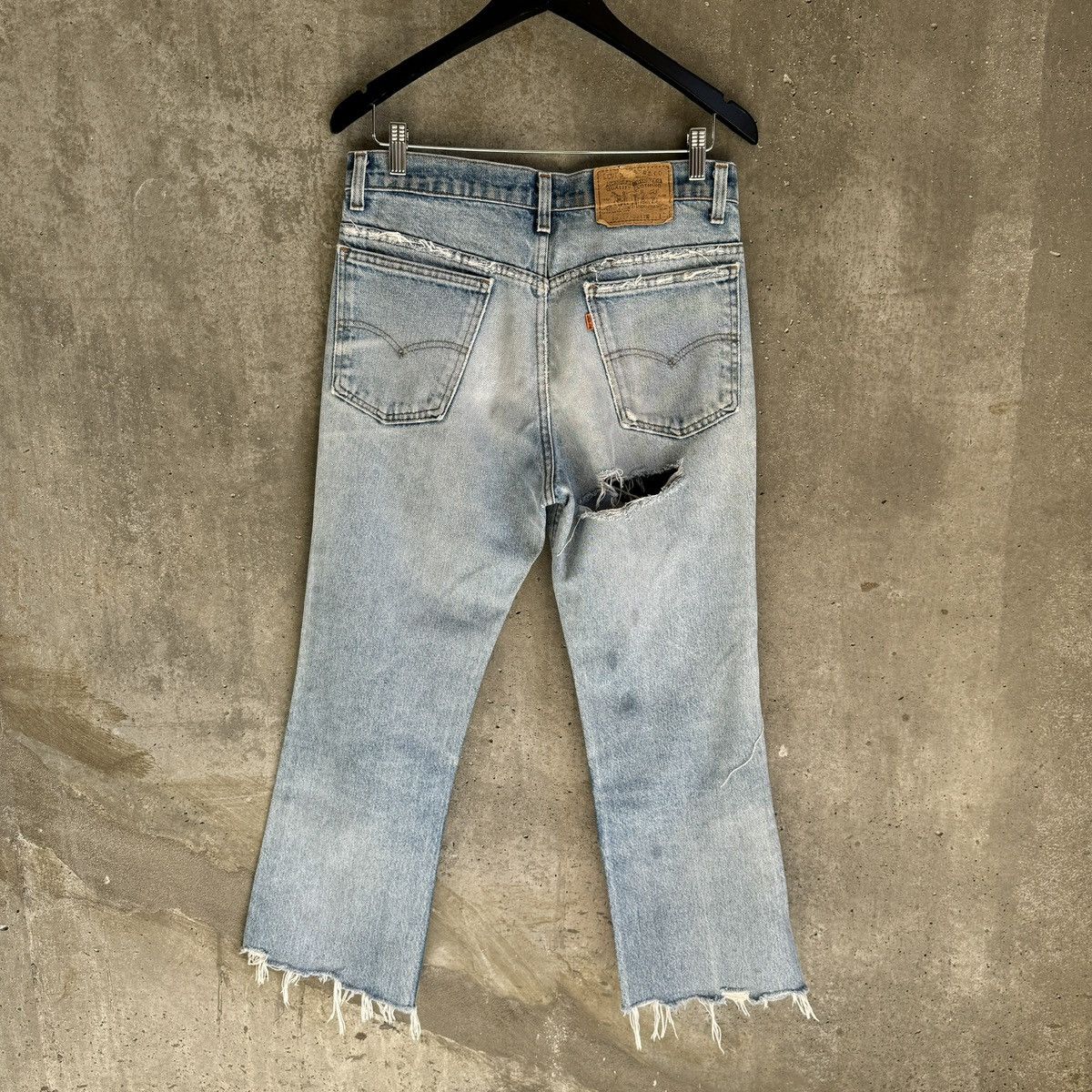 Levi's 80's THRASHED Orange Tab Denim Size US 30 / EU 46 - 9 Thumbnail