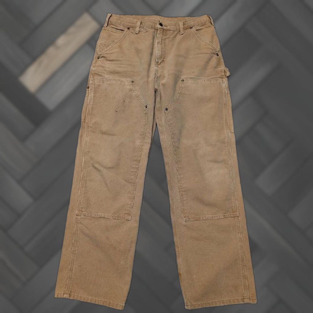 Carhartt Carhartt Pants Work Double Knee 34x30 Brown Mens 1990s vintage Y2K Mexico MEXICO Brown Size US 34 / EU 50 - 1 Thumbnail