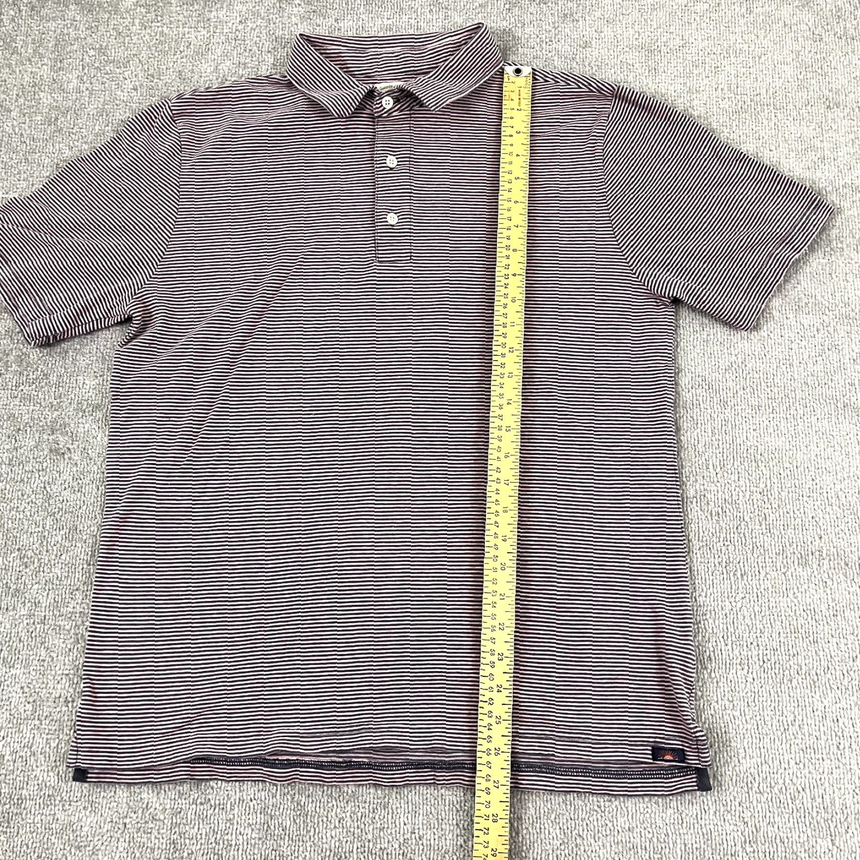 Faherty FAHERTY Polo Shirt Men L Pink Blue Striped Cotton Casual Preppy Short Sleeve Size US L / EU 52-54 / 3 - 4 Thumbnail