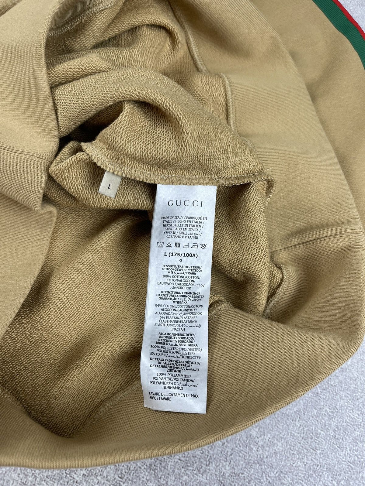 Adidas × Gucci Gucci x Adidas Cotton Sersey Sweatshirt Beige Size L Size US L / EU 52-54 / 3 - 10 Thumbnail