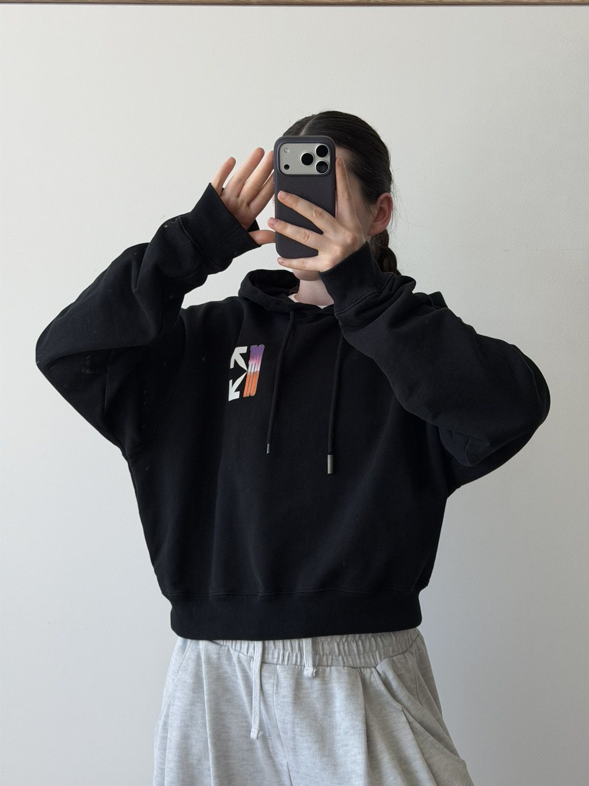 Off-White Off-White SS21 Gradient Arrow Black Hoodie Size L / US 10 / IT 46 - 4 Thumbnail