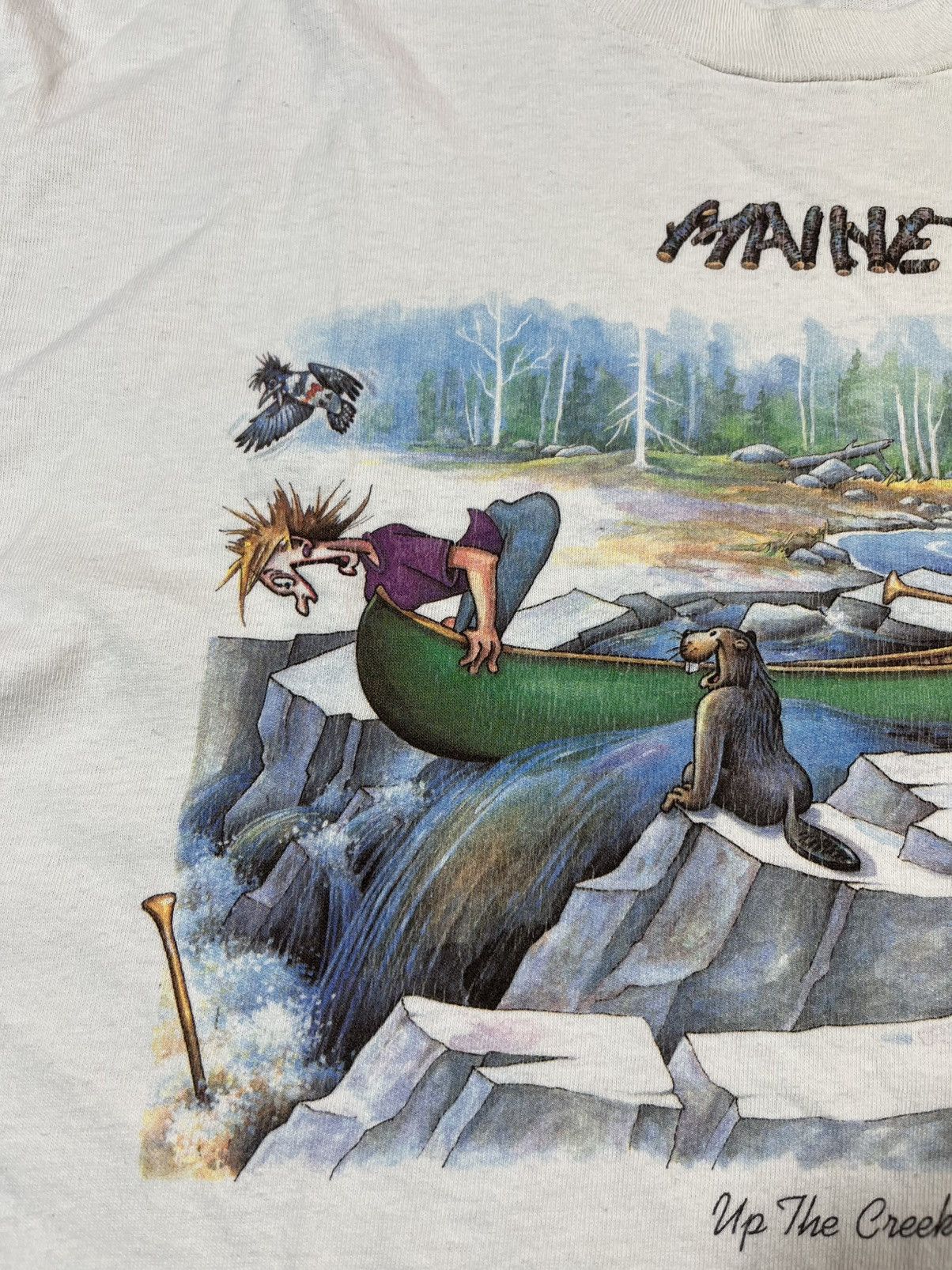 Band Tees Maine Cartoon Vintage 90s Nature T Shirt Size US L / EU 52-54 / 3 - 6 Thumbnail