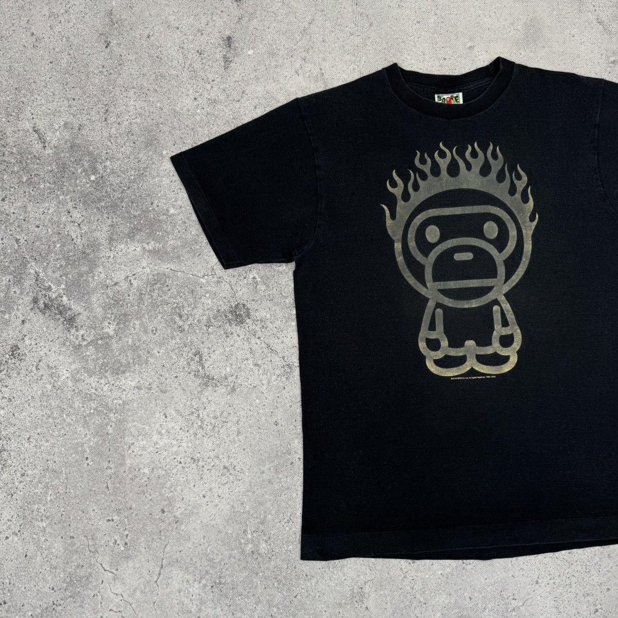 Bape Rare Bape Flame Baby Milo T Shirt Made In Japan Size US M / EU 48-50 / 2 - 5 Thumbnail