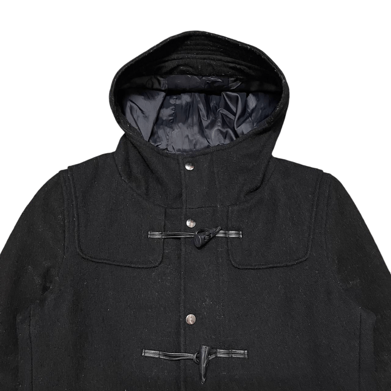 Tornado Mart Tornado Mart Wool Hooded Coat Size US M / EU 48-50 / 2 - 2 Thumbnail