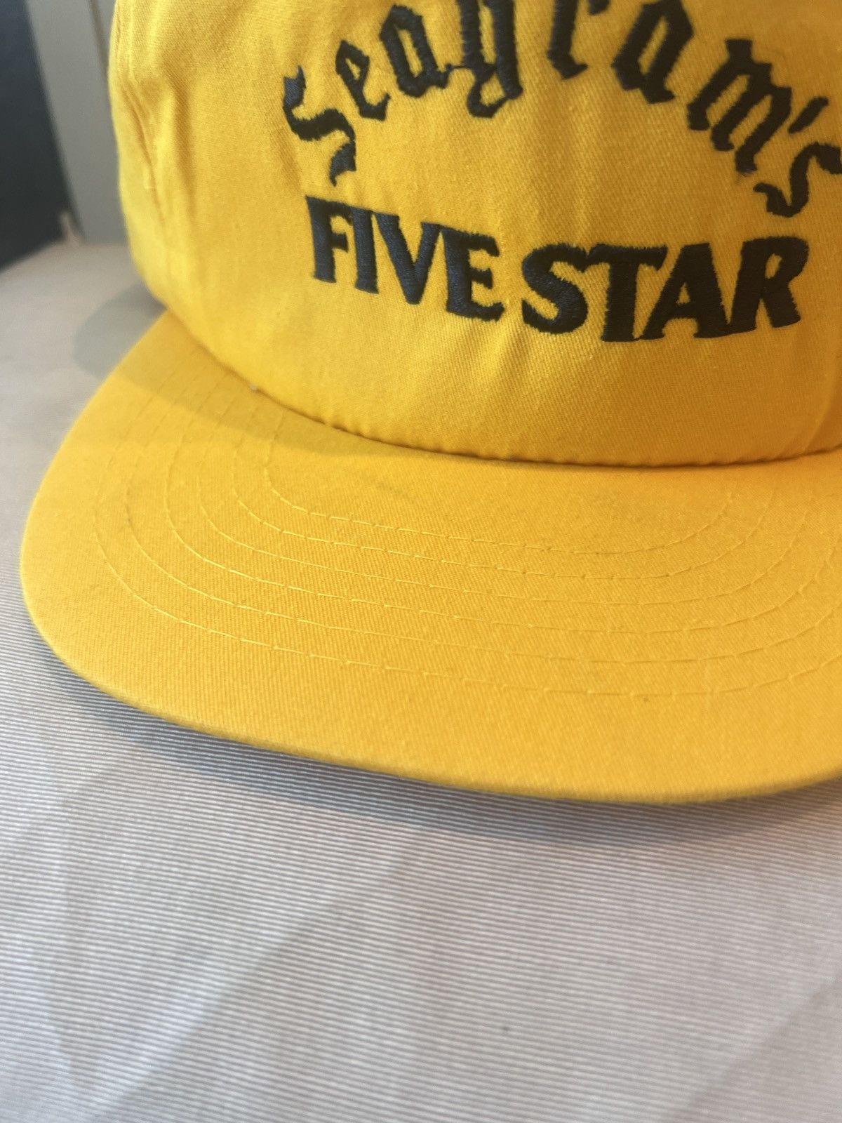 Other Vintage 80s 90s Seagrams Five Star Whiskey Hat Yellow Size ONE SIZE - 2 Thumbnail