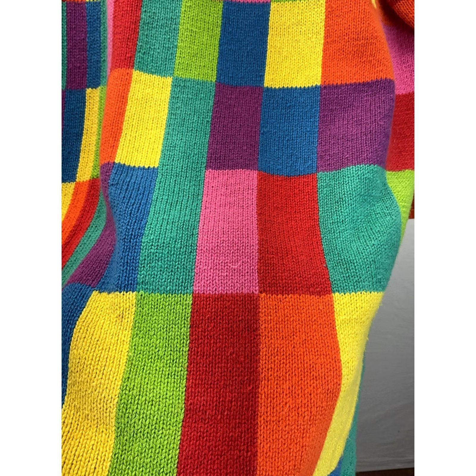 Vintage Michael Simon Sweater Womens One Sz Knit Funky Ski 90s Retro Art, Women's — image 3 of 6