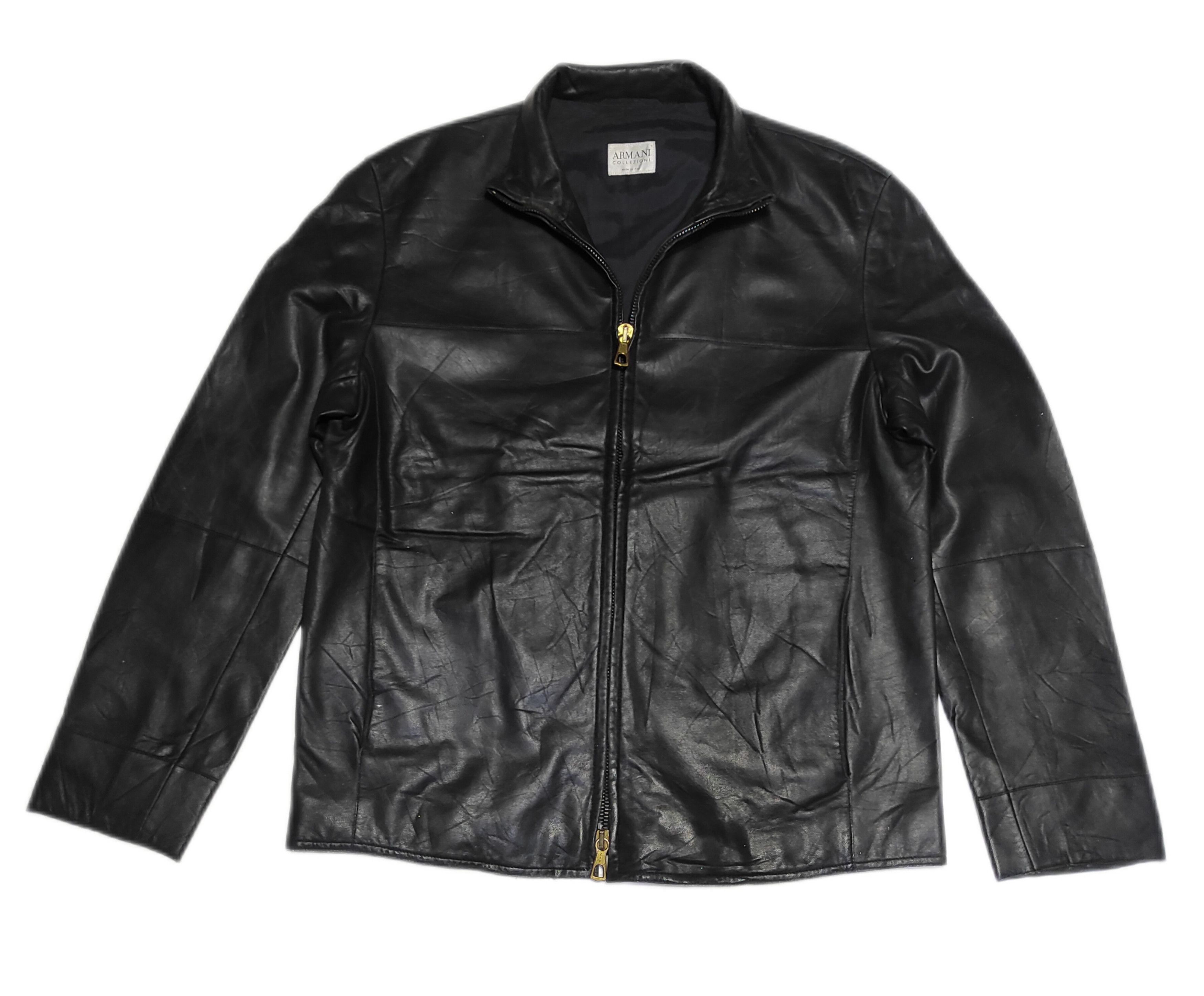 Armani Armani Collezioni Leather Classical Jacket Size US L / EU 52-54 / 3 - 12 Thumbnail
