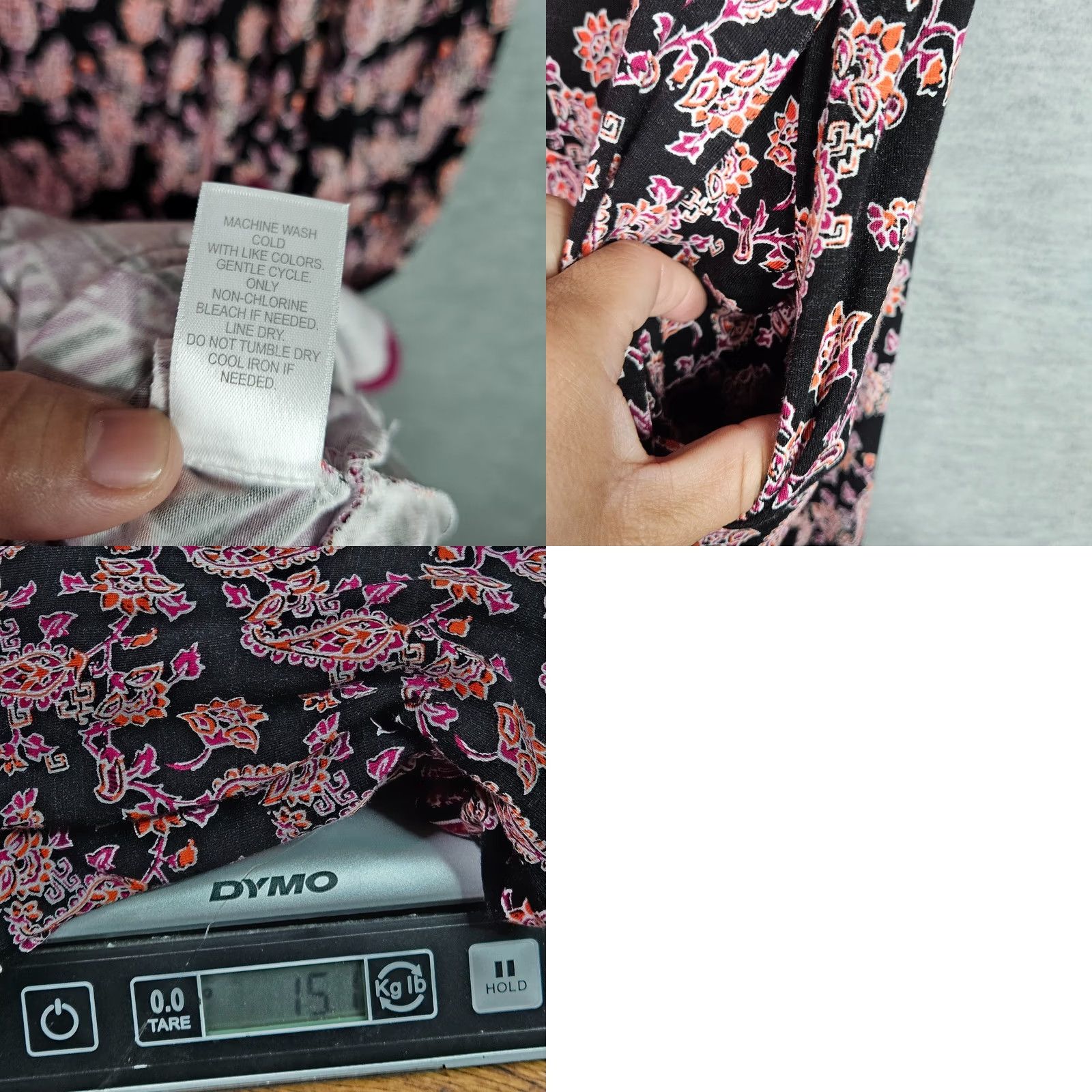 J. Jill J Jill Women's M Floral Print Dress Short Sleeve Casual Pockets Size 32" / US 10 / IT 46 - 8 Thumbnail
