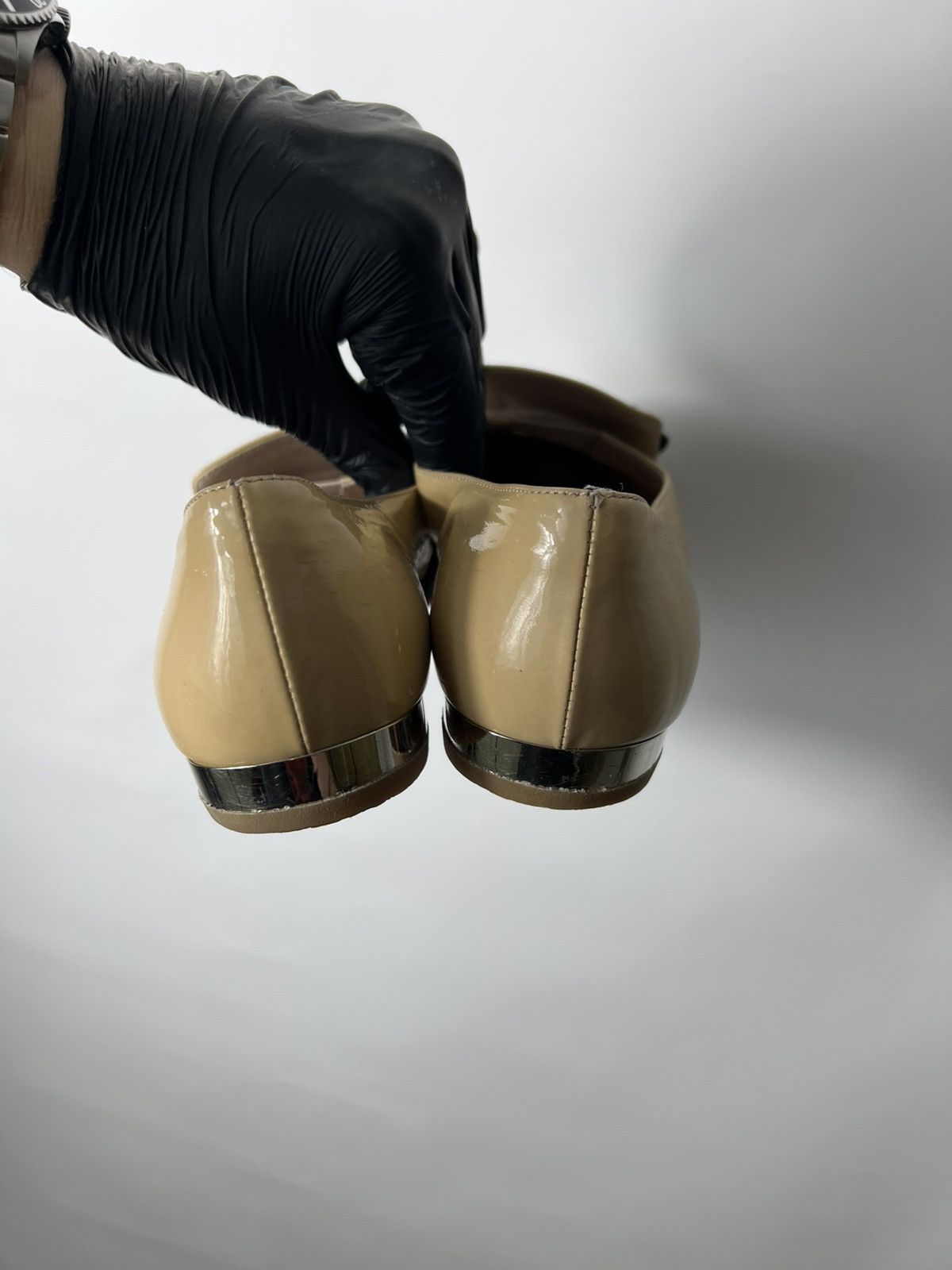 Miu Miu Vintage luxury Miu Miu leather ballet flats Size 37.5 Size US 7.5 / IT 37.5 - 5 Thumbnail