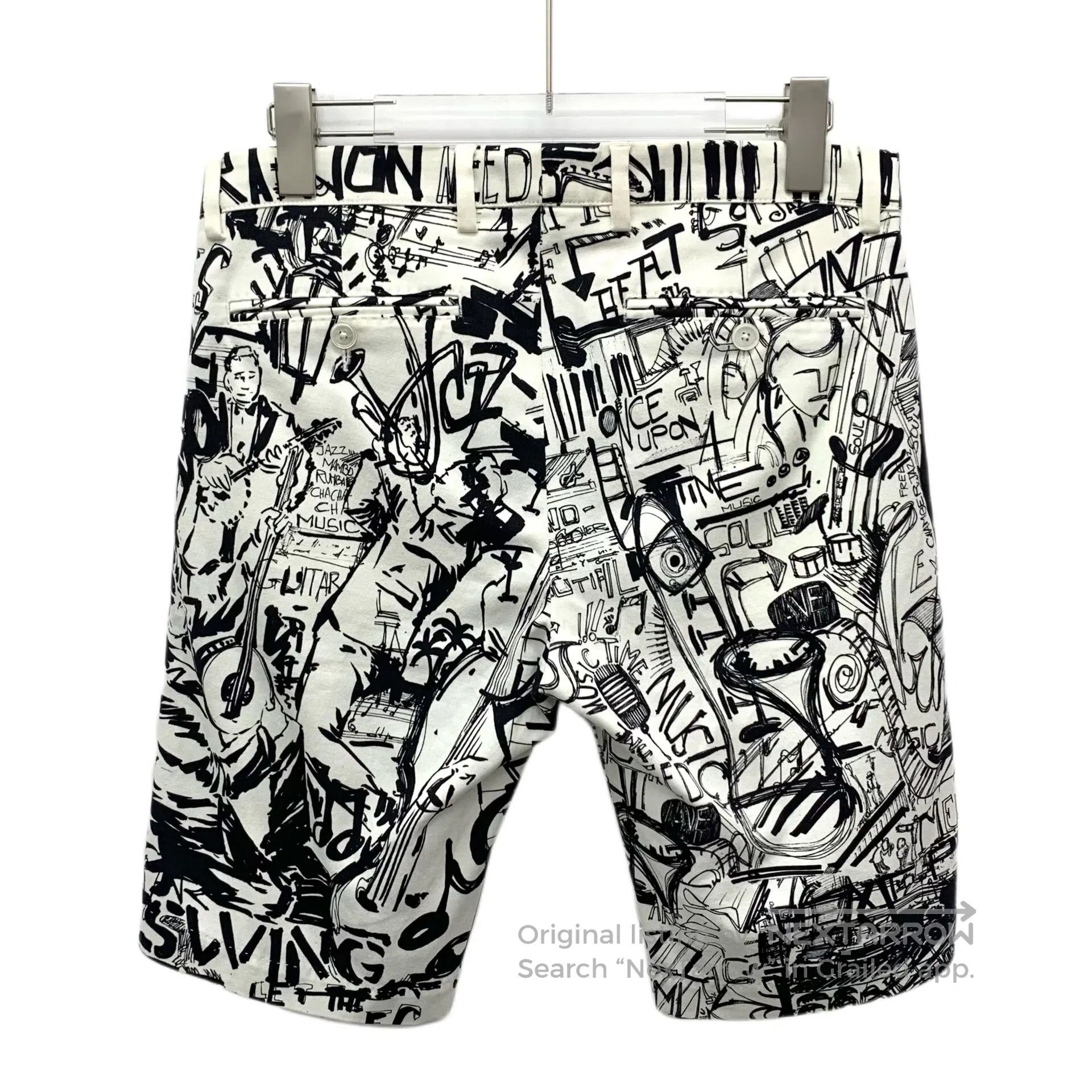 Dolce & Gabbana Dolce Gabbana Black and white color block graffiti print c Size US 30 / EU 46 - 2 Thumbnail
