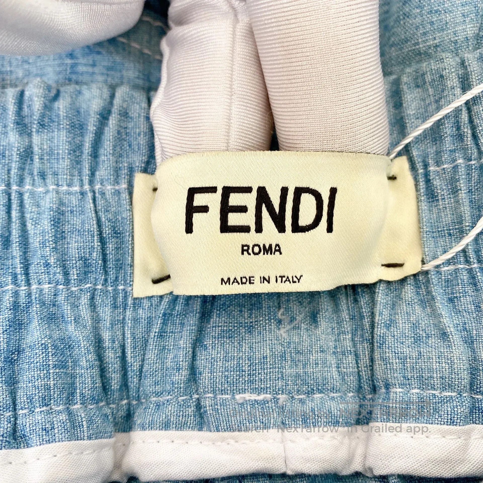 Fendi Fendi Blue Elastic Waist Shorts 38. Size 37" - 7 Thumbnail