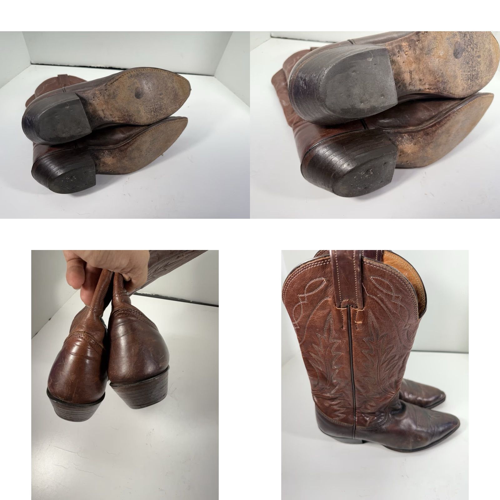 Vintage Nocona Boots Cowboy Boots Men Size 8 D Brown Leather Western Rodeo Vintage USA Boots Size US 8 / EU 41 - 9 Thumbnail