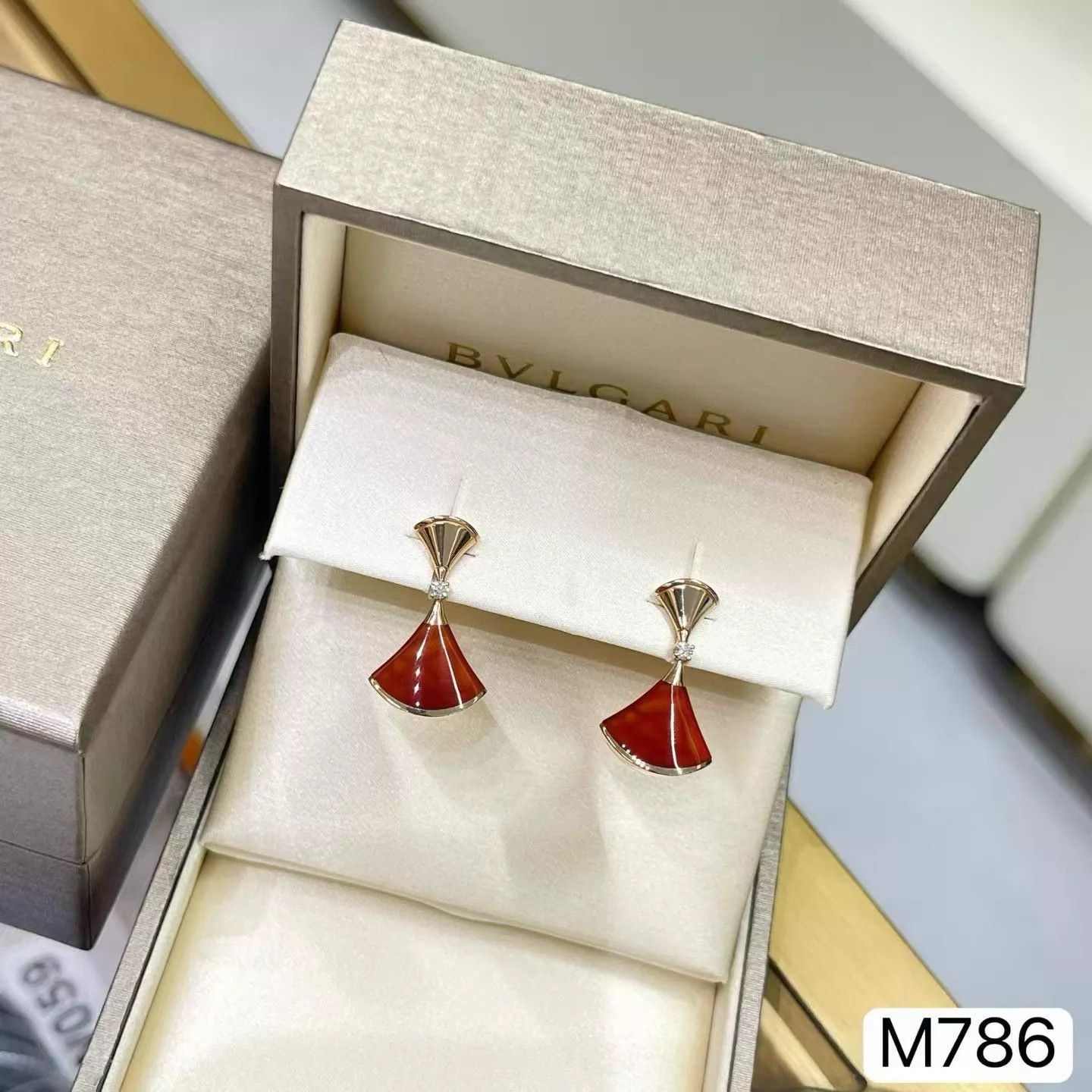 Bvlgari BVLGARI DIVAS’ DREAM Red Agate Earrings Women's Size ONE SIZE - 6 Thumbnail