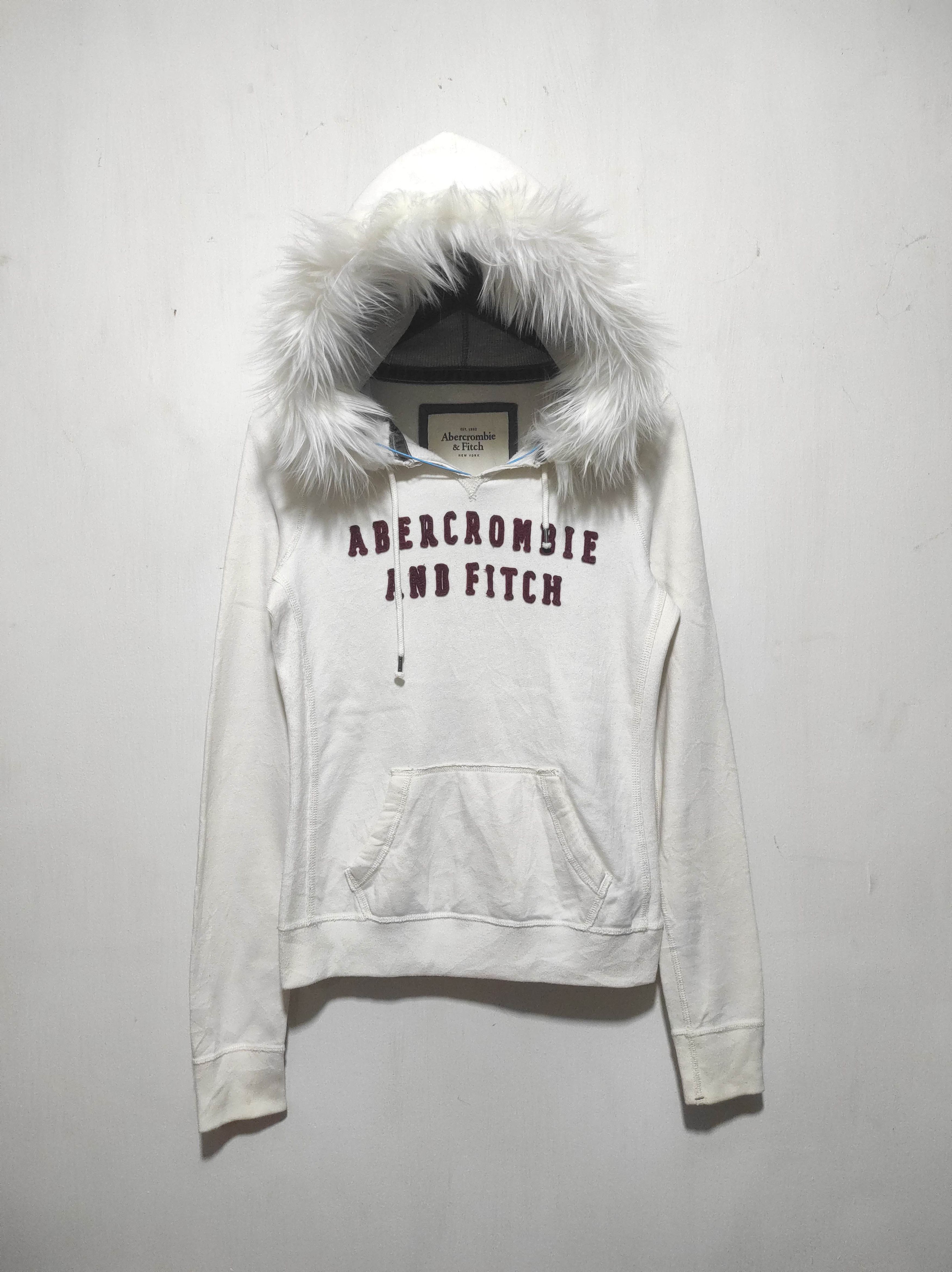 Abercrombie & Fitch Abercrombie White Fur Hoodie if6was9 LGB style Size M / US 6-8 / IT 42-44 - 2 Thumbnail