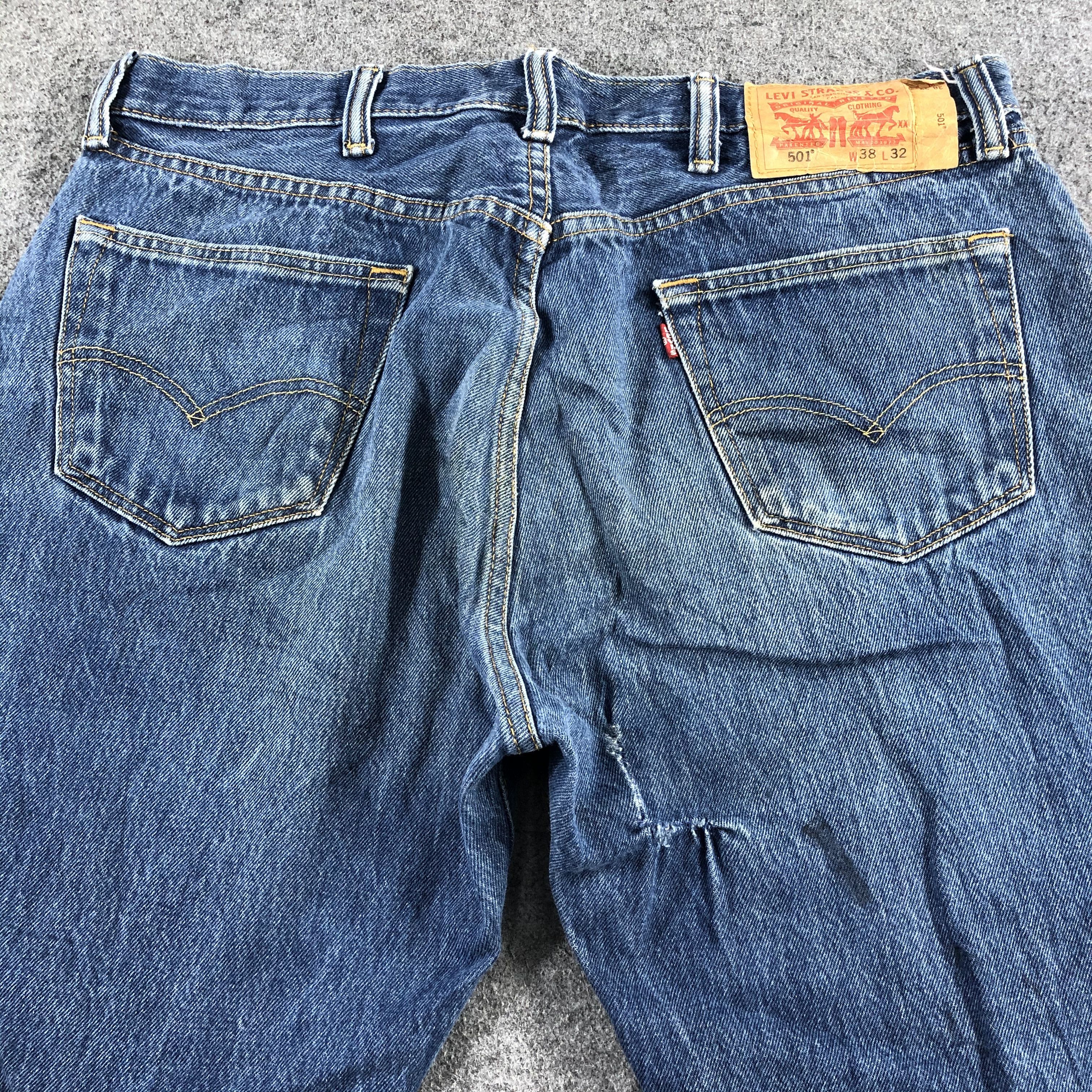 Levi's Vintage Blue Wash Levis 501 Jeans-J2417 Size US 35 - 4 Thumbnail