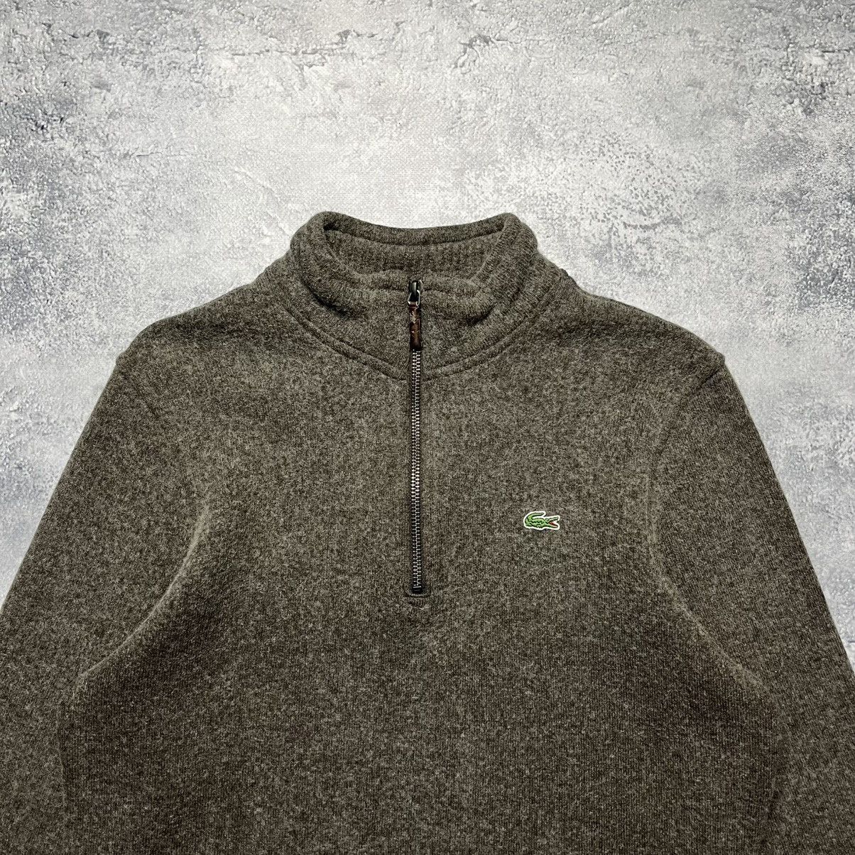 Lacoste Vintage Lacoste 1/3 Zip Brown Wool Sweater Streetwear Size US M / EU 48-50 / 2 - 2 Thumbnail