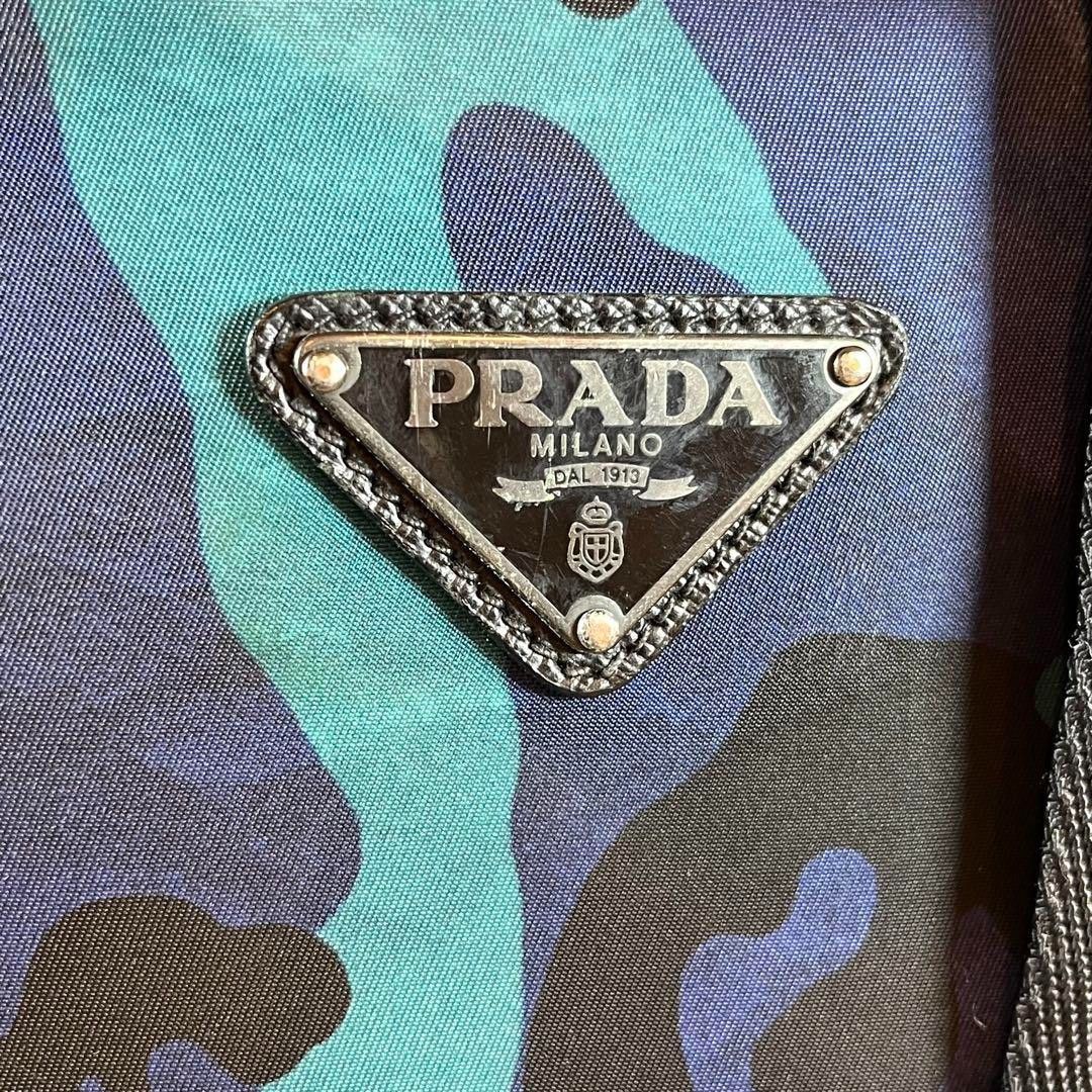 Prada Prada - Camo Backpack Rucksack Blue Navy Nylon Triangle Logo Size ONE SIZE - 7 Thumbnail