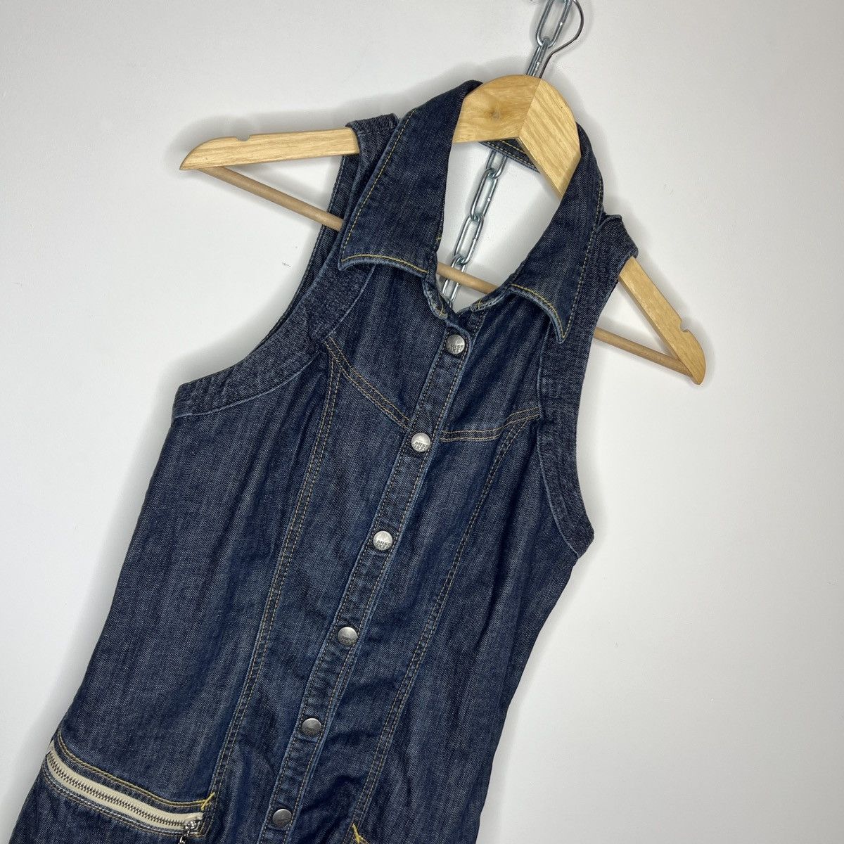 Miss Sixty × Vintage Denim Mini Dress Sundress M Killah Miss Sixty Size M / US 6-8 / IT 42-44 - 3 Thumbnail