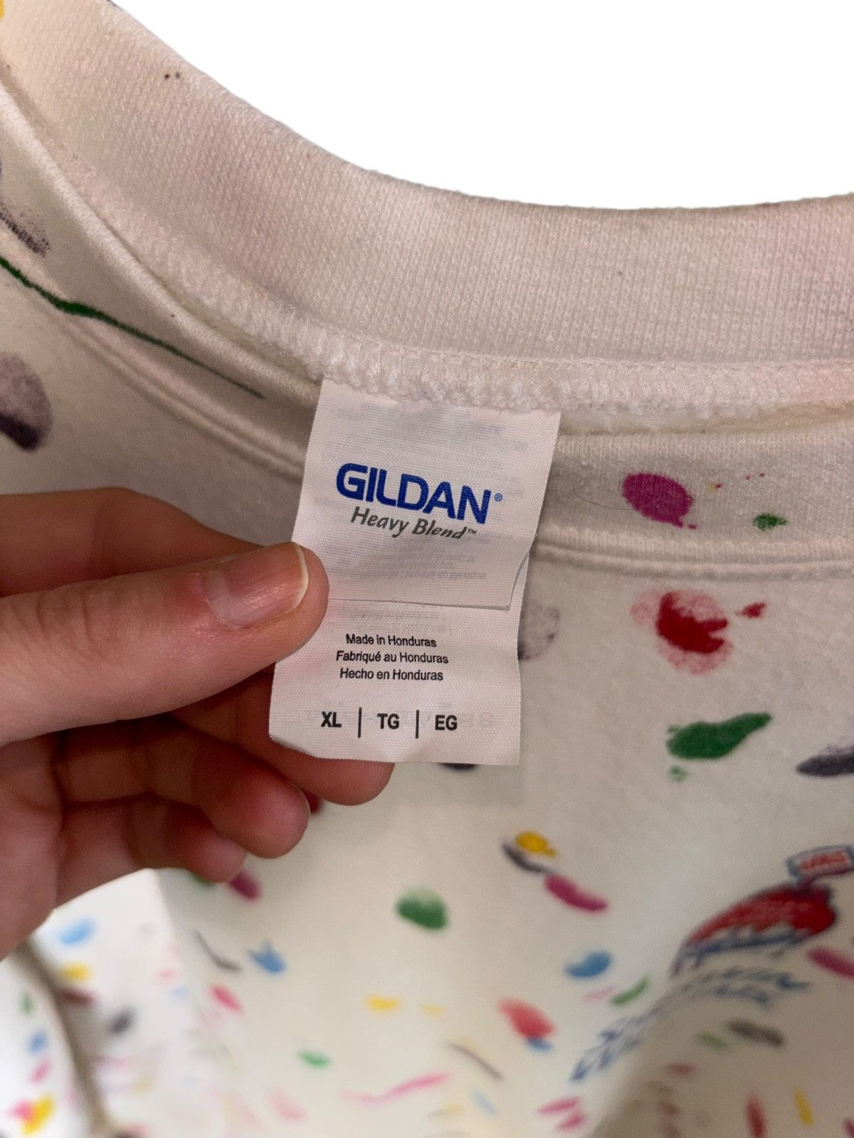 Gildan Vintage Re-worked Splatter Paint Sherwin Williams Crewneck Size US XL / EU 56 / 4 - 3 Thumbnail