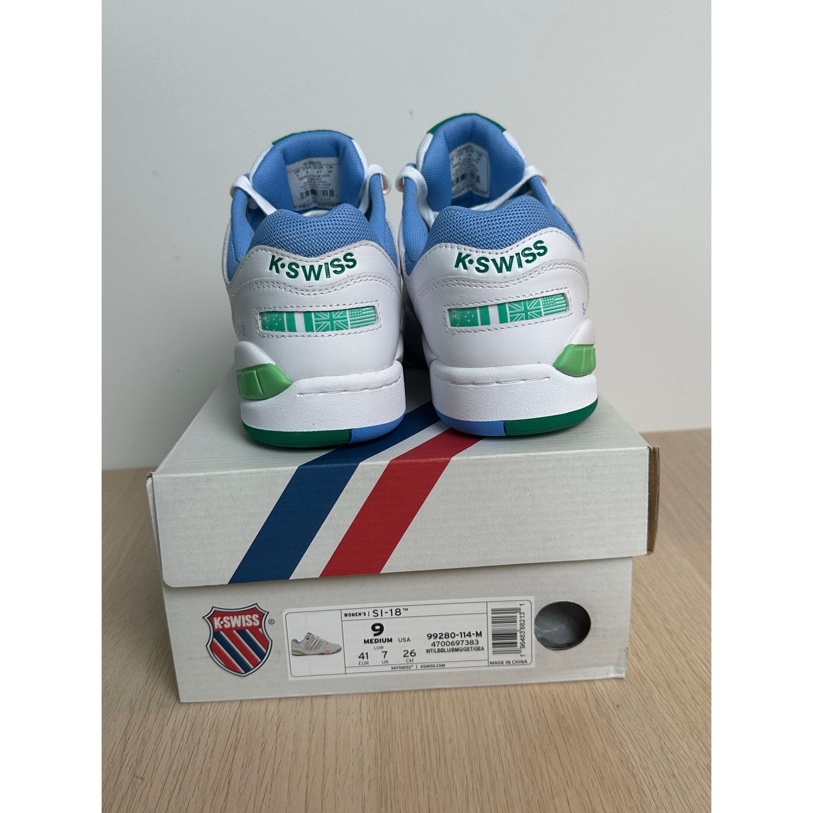 K-Swiss K-SWISS Si-18 International White Sneaker Size 9W - NEW Size US 9 / IT 39 - 5 Thumbnail