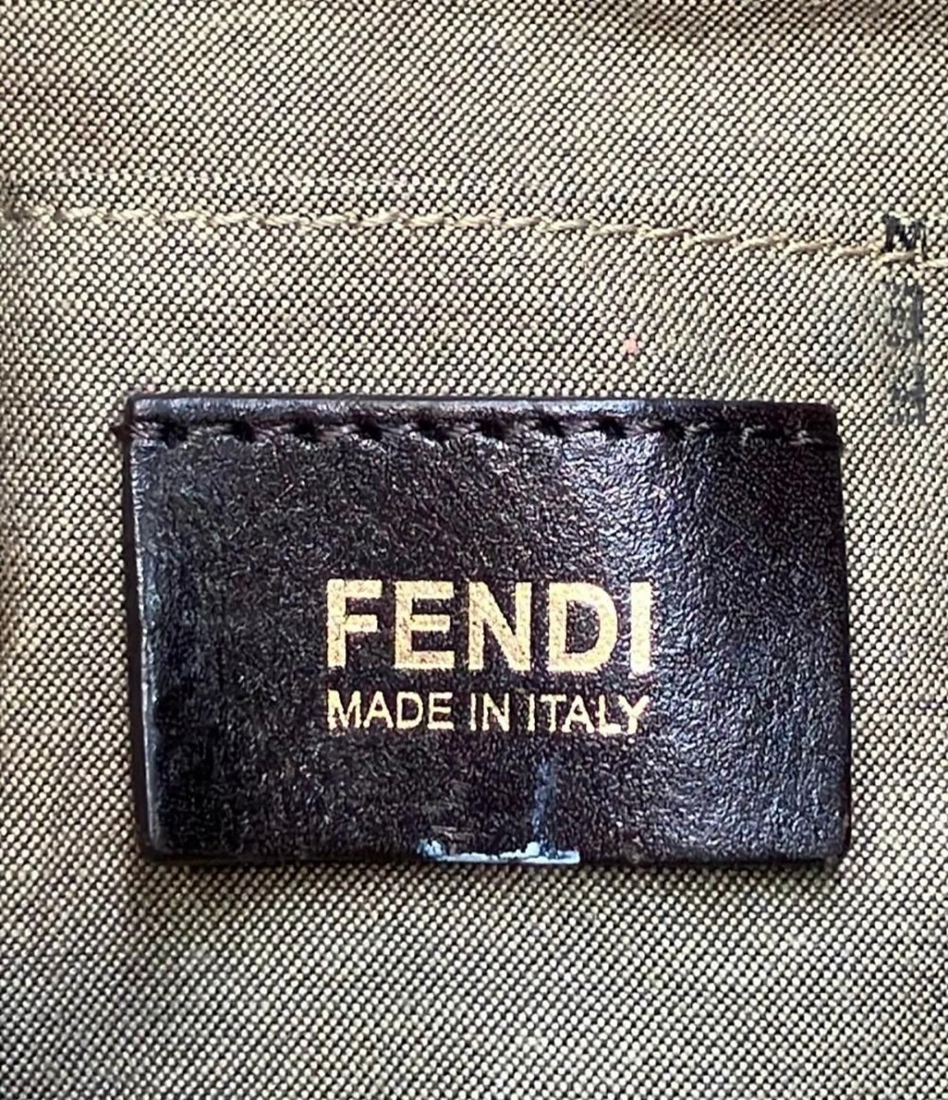 Fendi Fendi - Monogram Canvas Tote Bag with Leather Straps Size ONE SIZE - 5 Thumbnail
