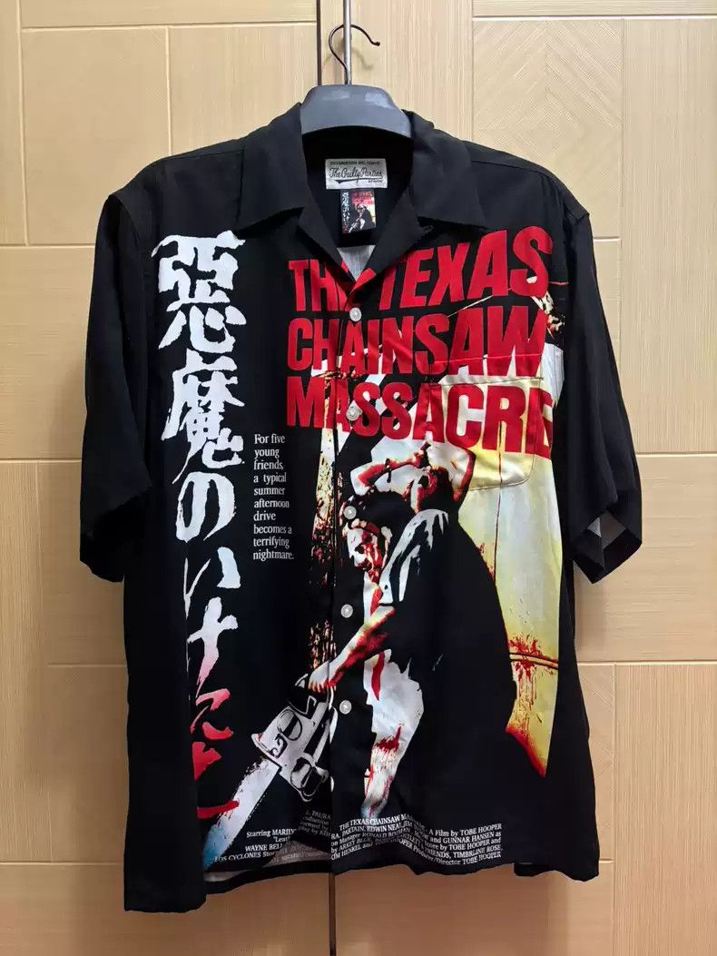 WACKO MARIA Texas chainsaw printed short sleeved shirt