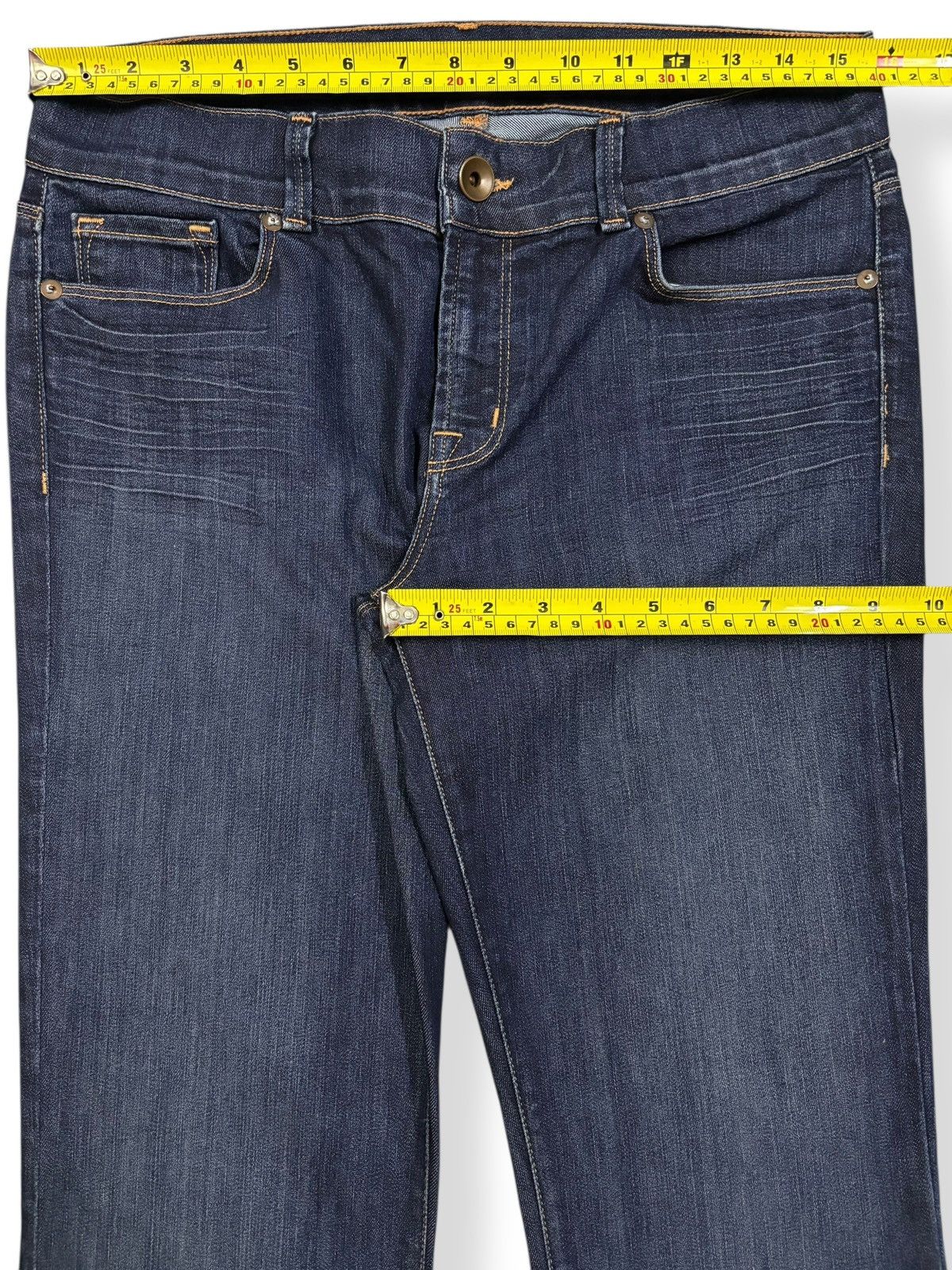 J Brand Vintage J Brand Dark Blue Wash Flare Bell Bottom Jeans Size 31" - 12 Thumbnail