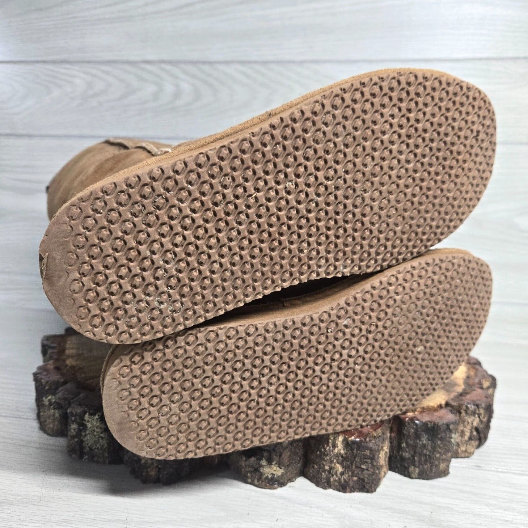 Vintage L.L. Bean Boots Brown Suede Pull On Fleece Lined Winter Ankle Sherpa Women's 7M Boots Women Brown Suede Wool Lined Winter Snow Boot 7M Size M / US 6-8 / IT 42-44 - 5 Thumbnail