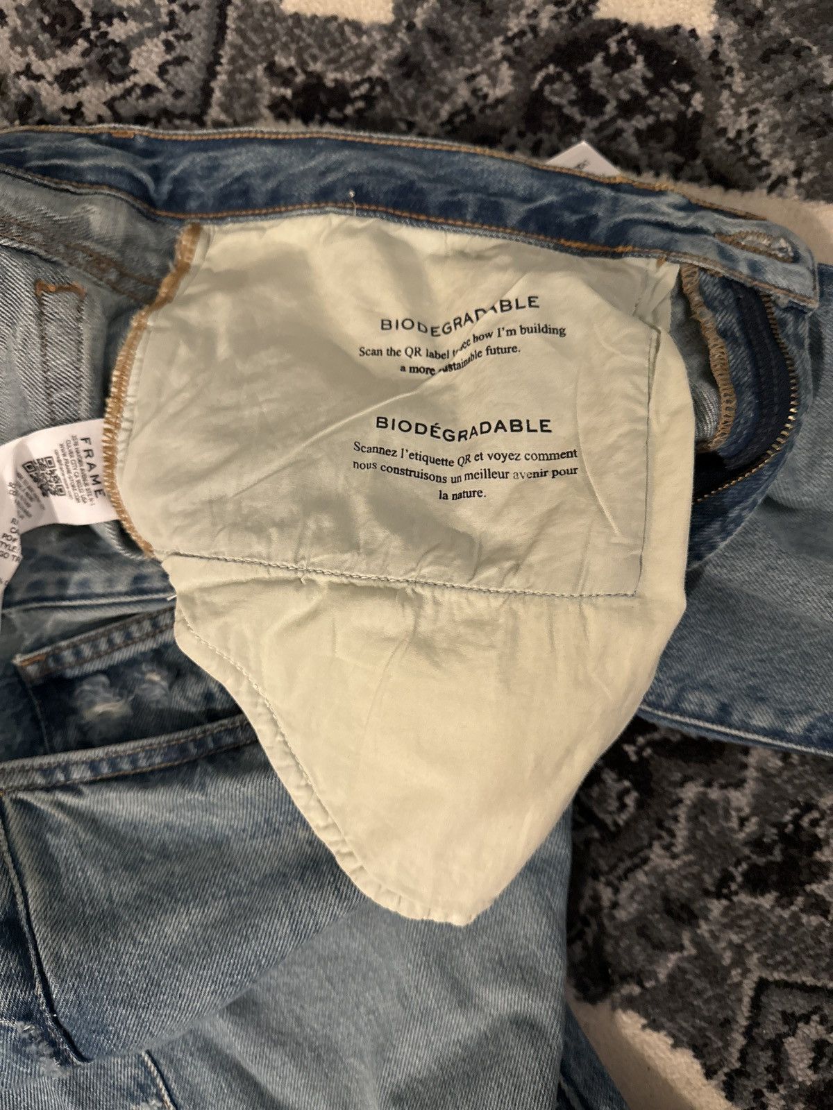 Frame 🔥🔥FRAME MENS 31 L’HOMME SLIM INDIGO TRAIL RIPS JEAN DENIM Size US 31 - 5 Thumbnail
