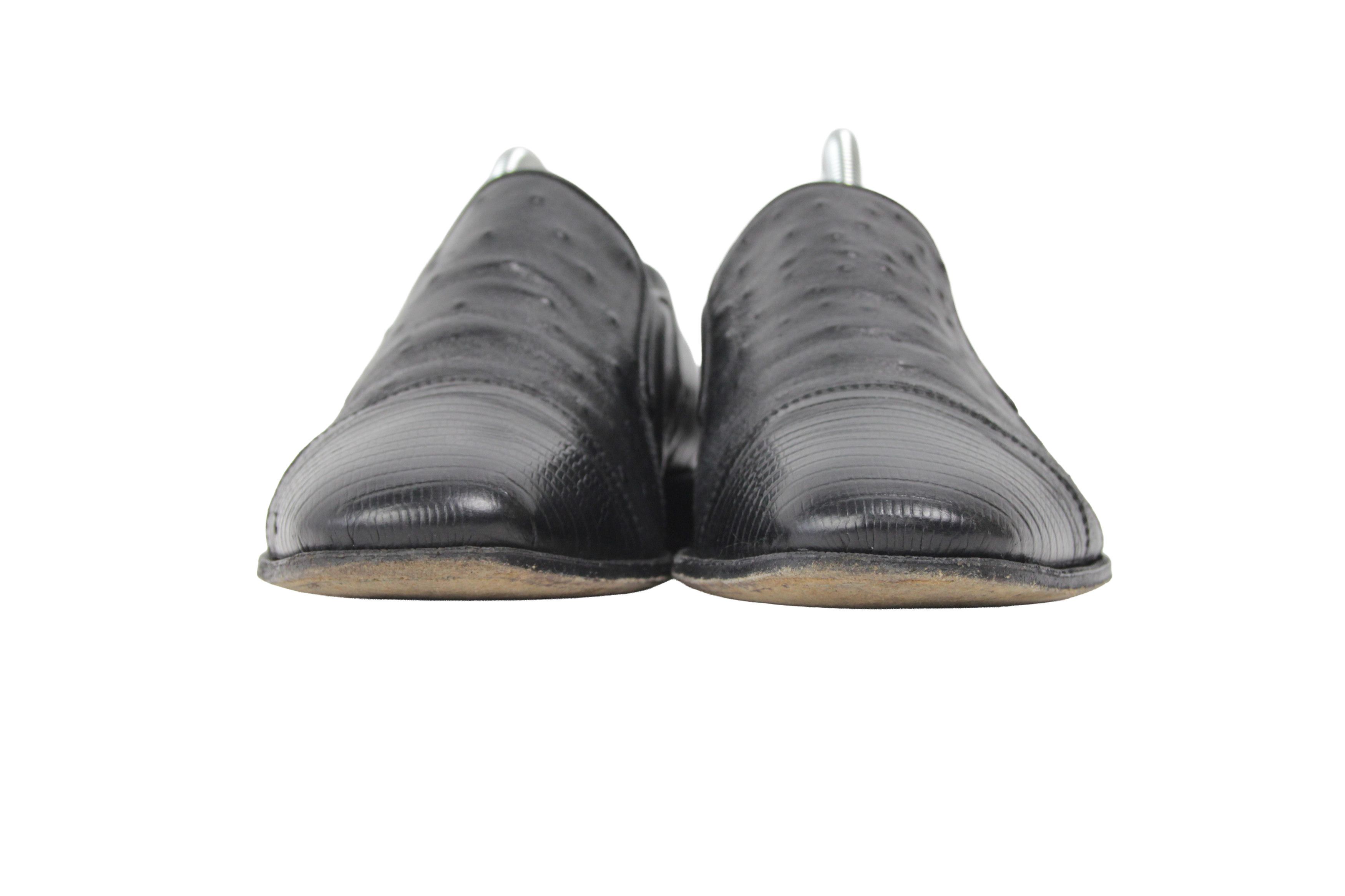 Pierre Cardin 90S Ostrich Leather Loafers Vintage Size US 7 / EU 40 - 4 Thumbnail