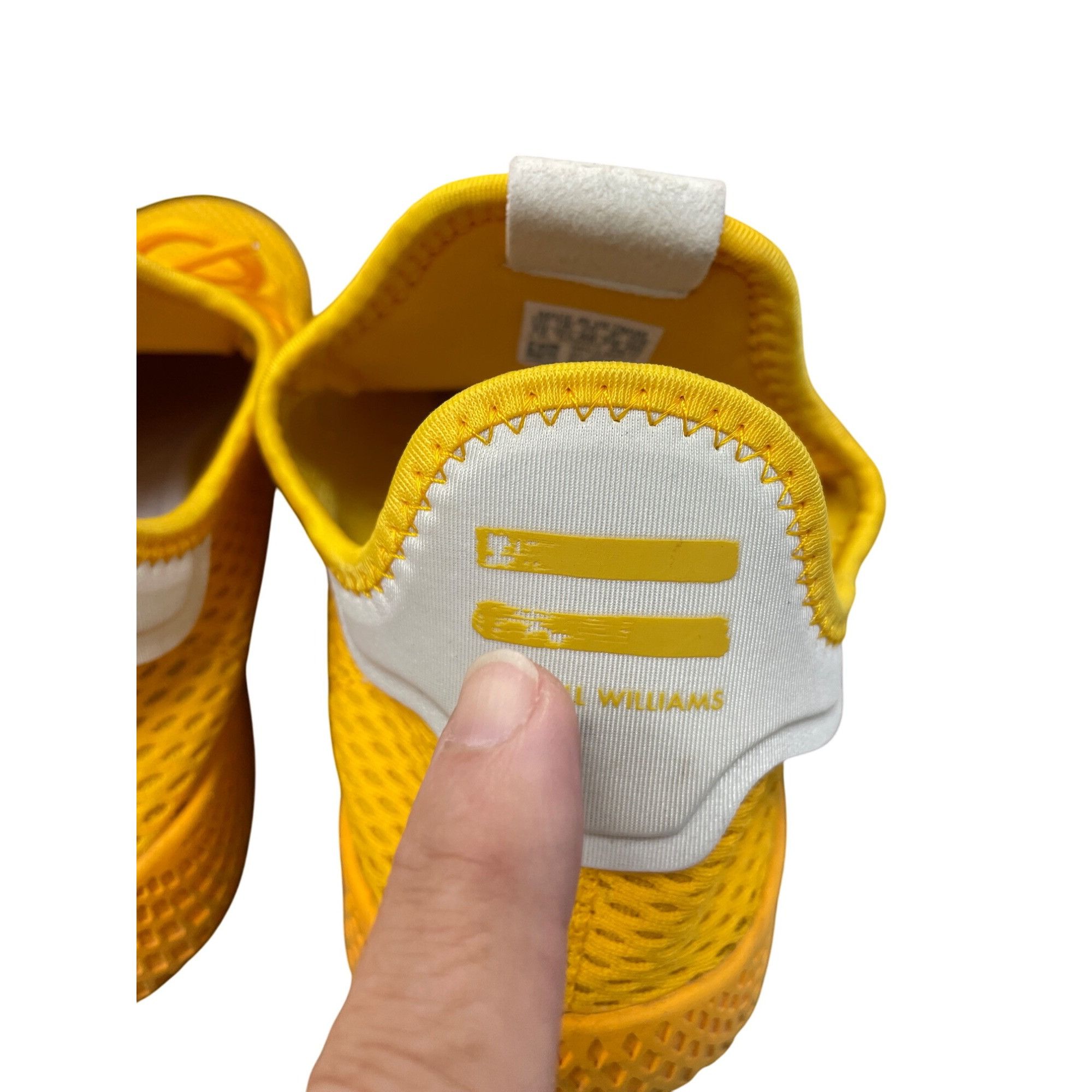 Adidas Adidas Pharrell Williams Tennis Hu Mens Yellow Mesh Sneakers Size US 13 / EU 46 - 17 Thumbnail