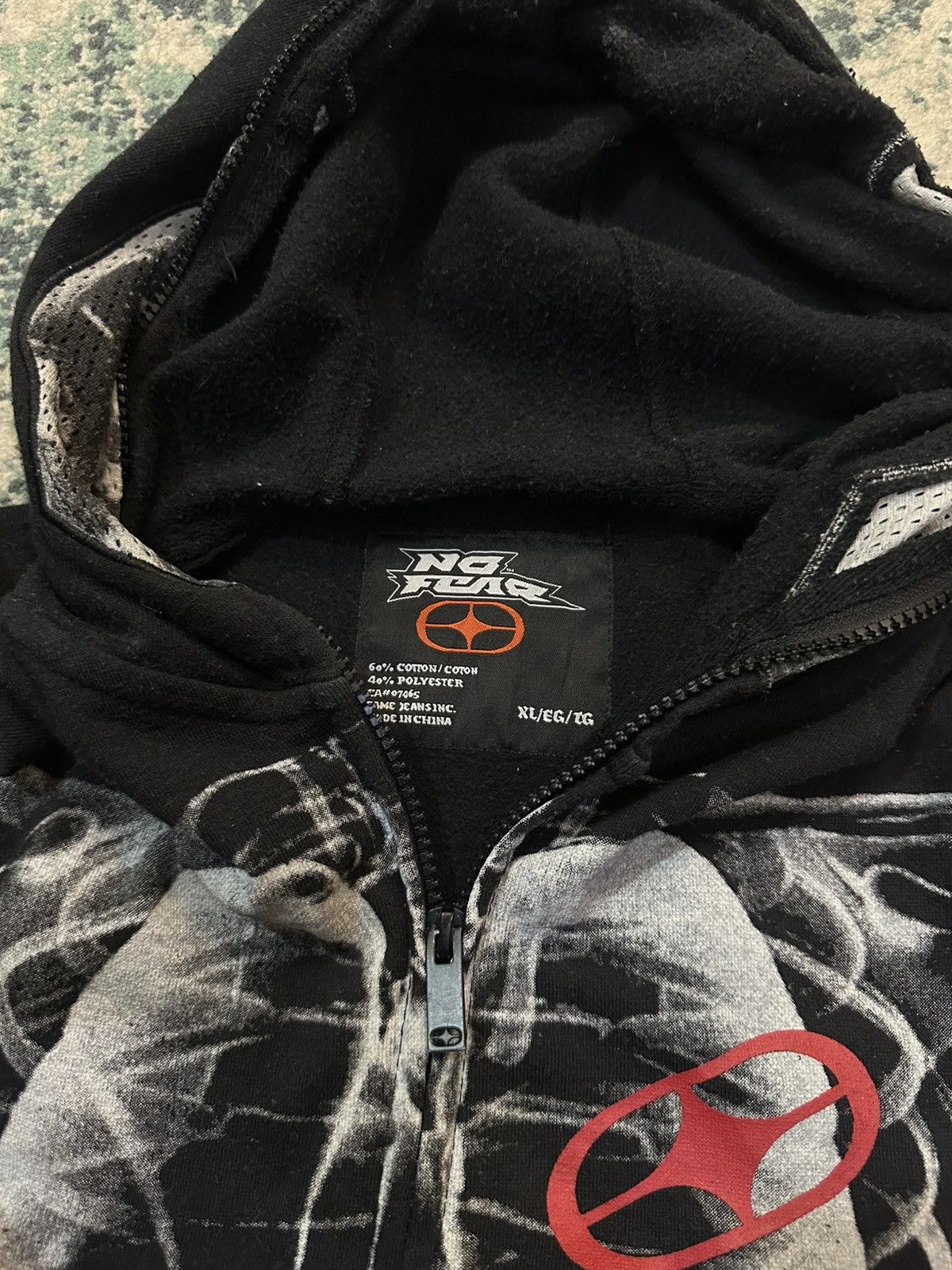No Fear 2000s No Fear Skeleton Full Zip Hoodie Size US M / EU 48-50 / 2 - 14 Thumbnail