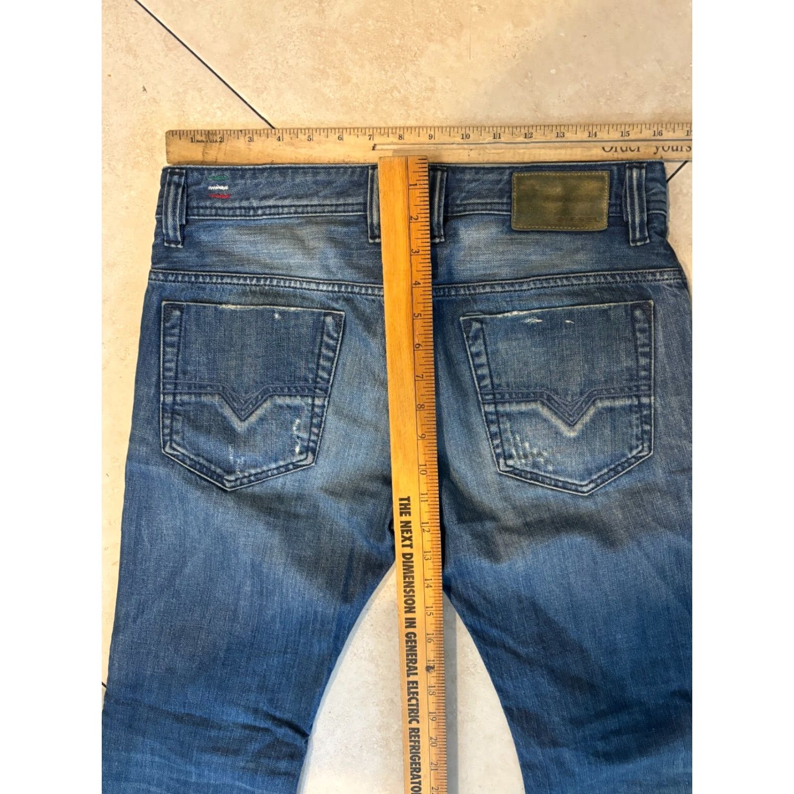 Diesel Diesel Safado Jeans Mens Slim Straight 29x32 Regular Button Fly Blue Denim 1378 8/10 Size US 29 - 6 Thumbnail