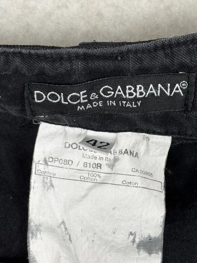 Dolce & Gabbana AW2003 Dolce & Gabbana Eyelet Black Cargo Pants Size US 39 - 11 Thumbnail