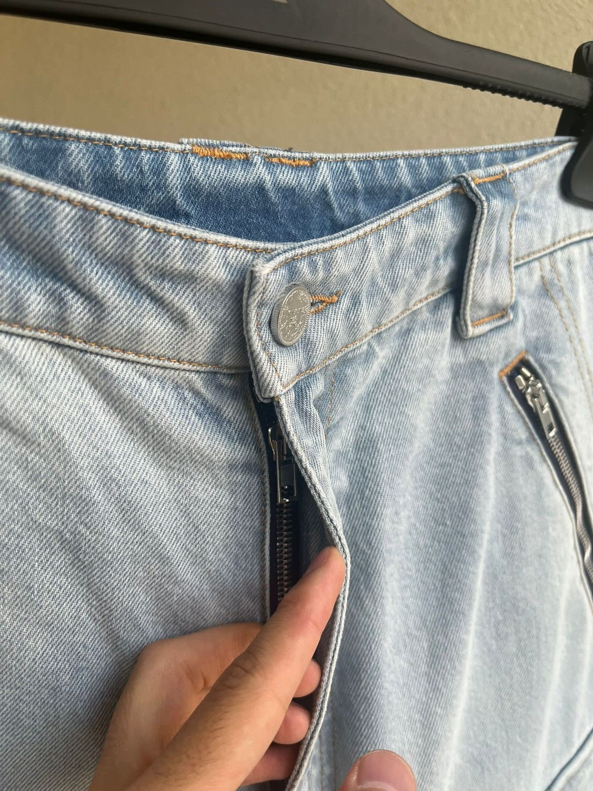 Vetements Triple Zip Baggy Jeans in Denim Light Blue Size US 30 / EU 46 - 13 Thumbnail