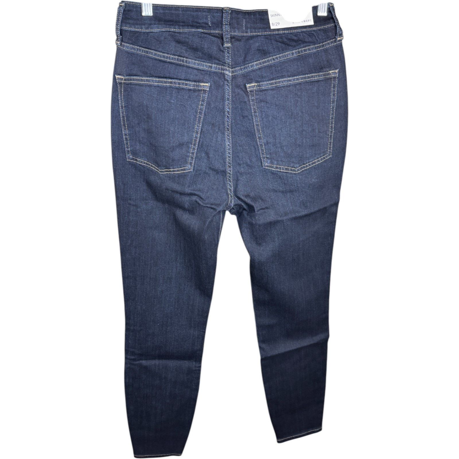 Warpweft Company Warp + Weft 8/29 Skinny High Rise Jeans Indigo Stretch Size 30" / US 8 / IT 44 - 6 Thumbnail