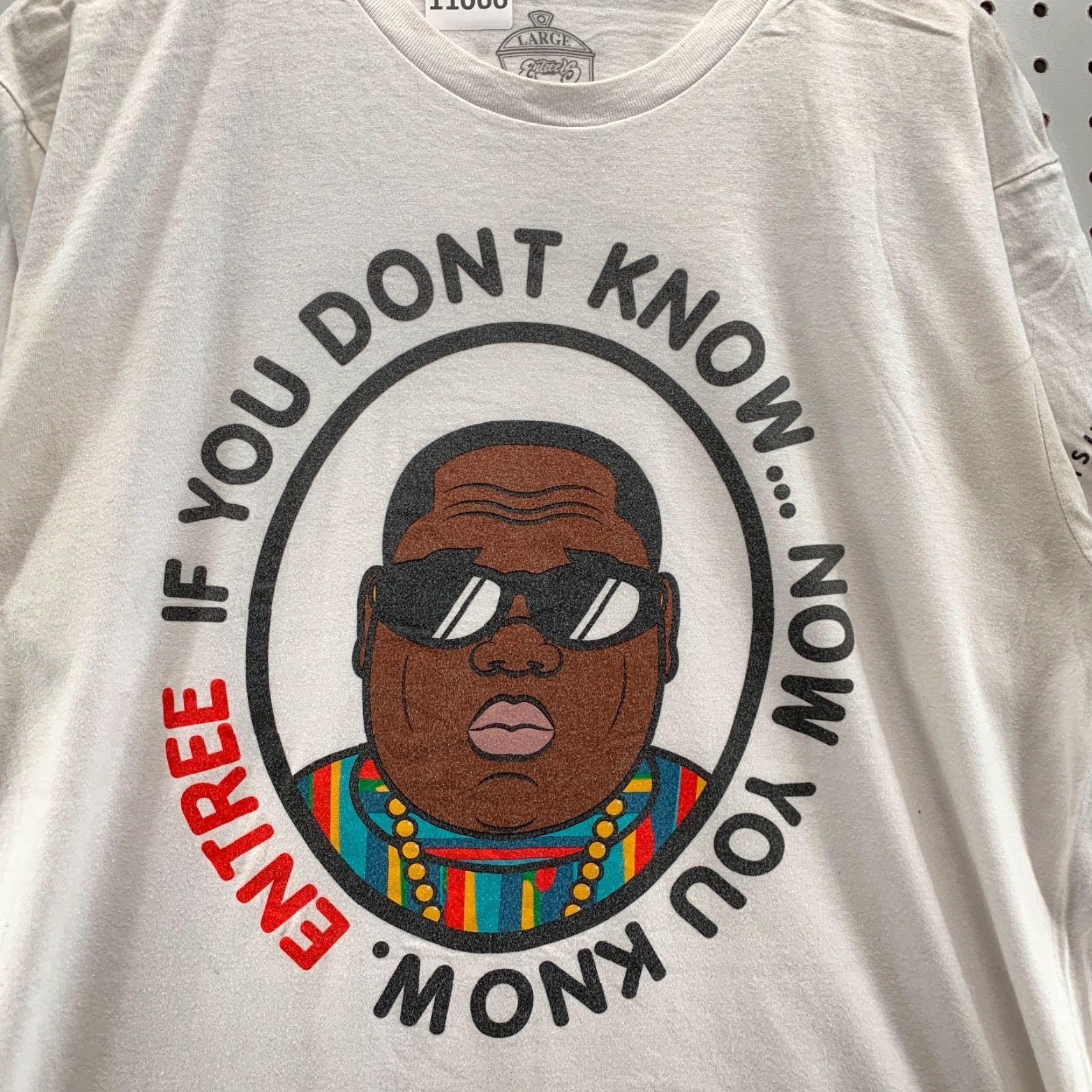 tentree VINTAGE Biggie Shirt Mens L White If You Dont Know Hip Hop Rap Music TEE 21x28.5 Size US L / EU 52-54 / 3 - 6 Thumbnail